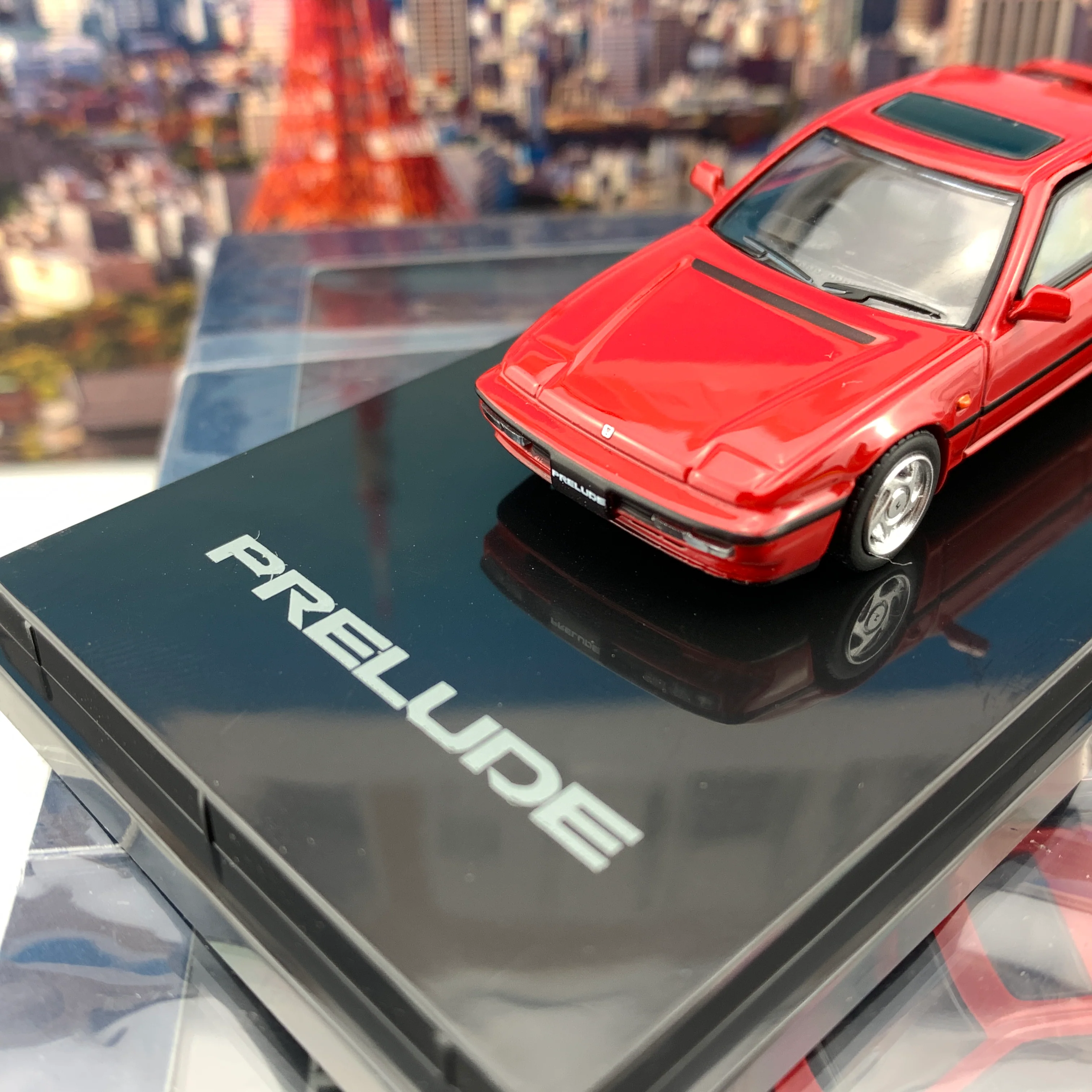 HOBBY JAPAN 1/64 Honda Prelude Si (BA5) 1989 Phenix Red HJ641002AR - Image 3