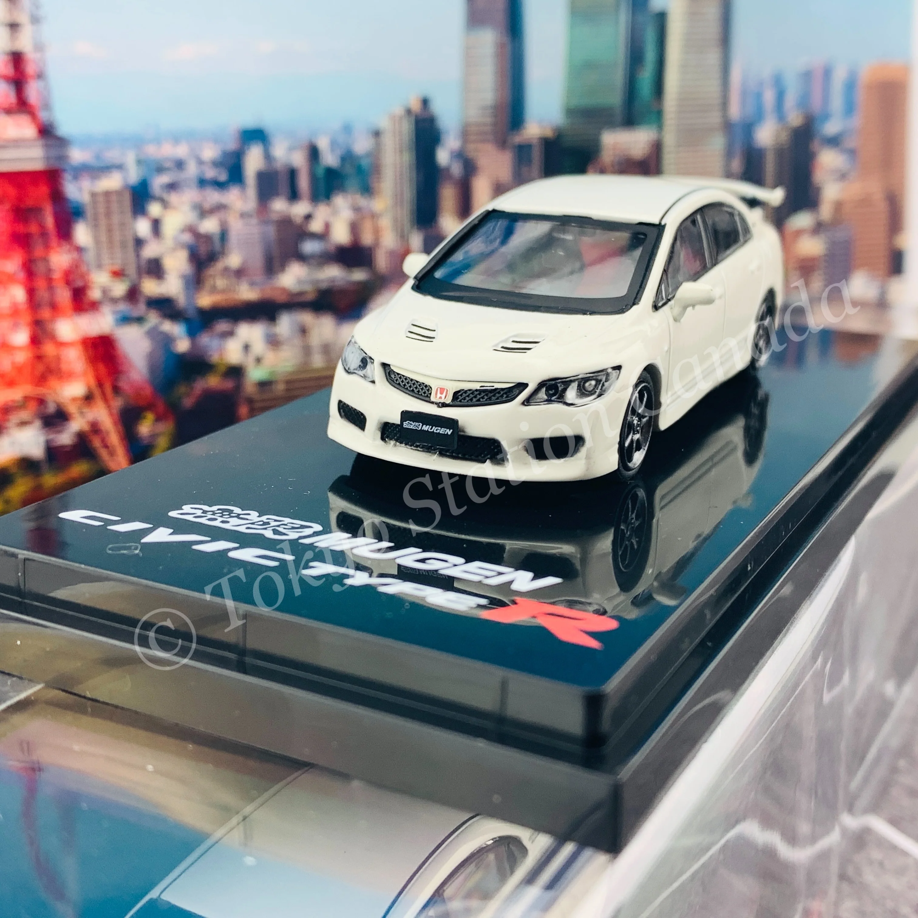 HOBBY JAPAN 1/64 Mugen Civic TYPE R (FD2) Championship White HJ641003MW - Image 2