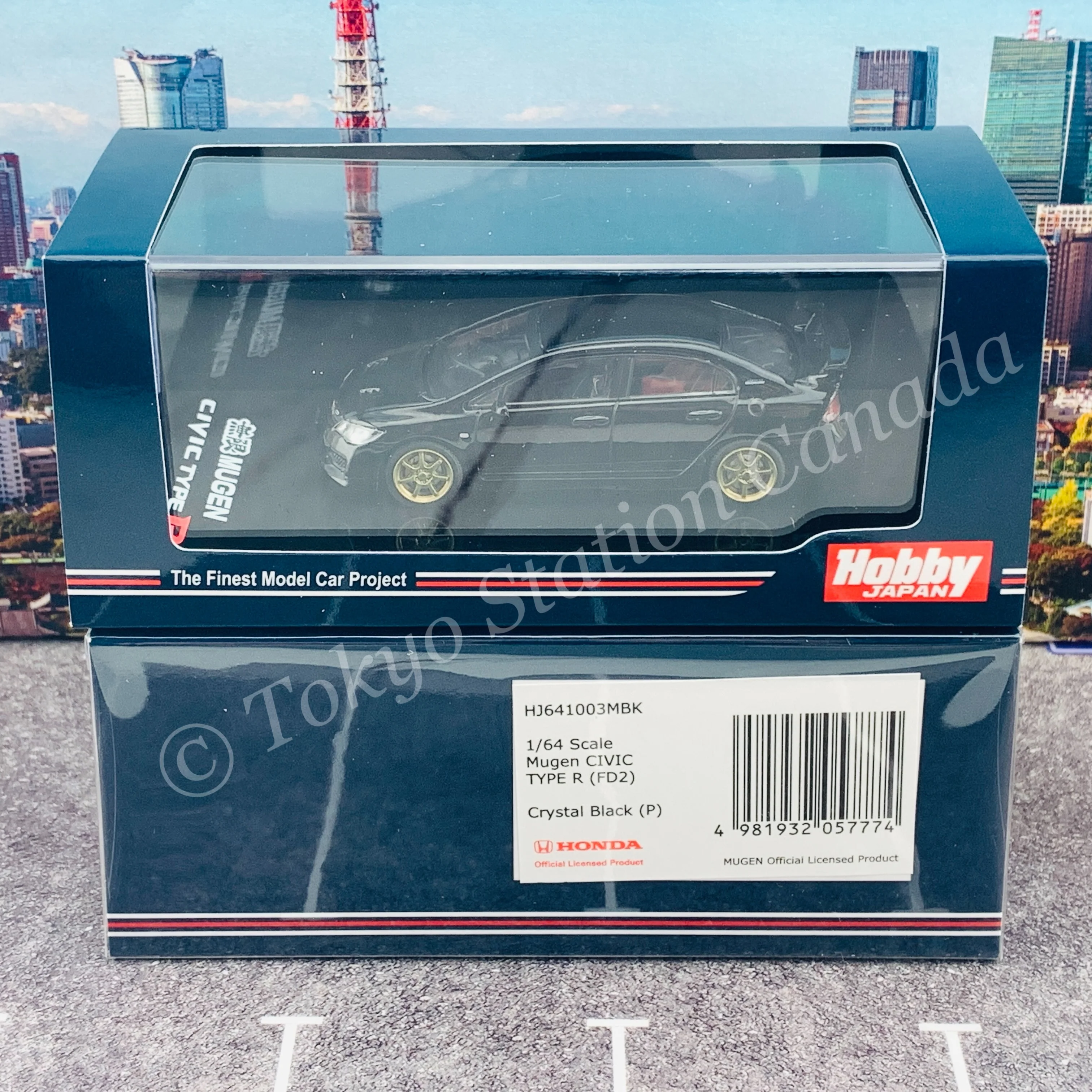 HOBBY JAPAN 1/64 Mugen Civic TYPE R (FD2) Crystal Black HJ641003MBK - Image 5