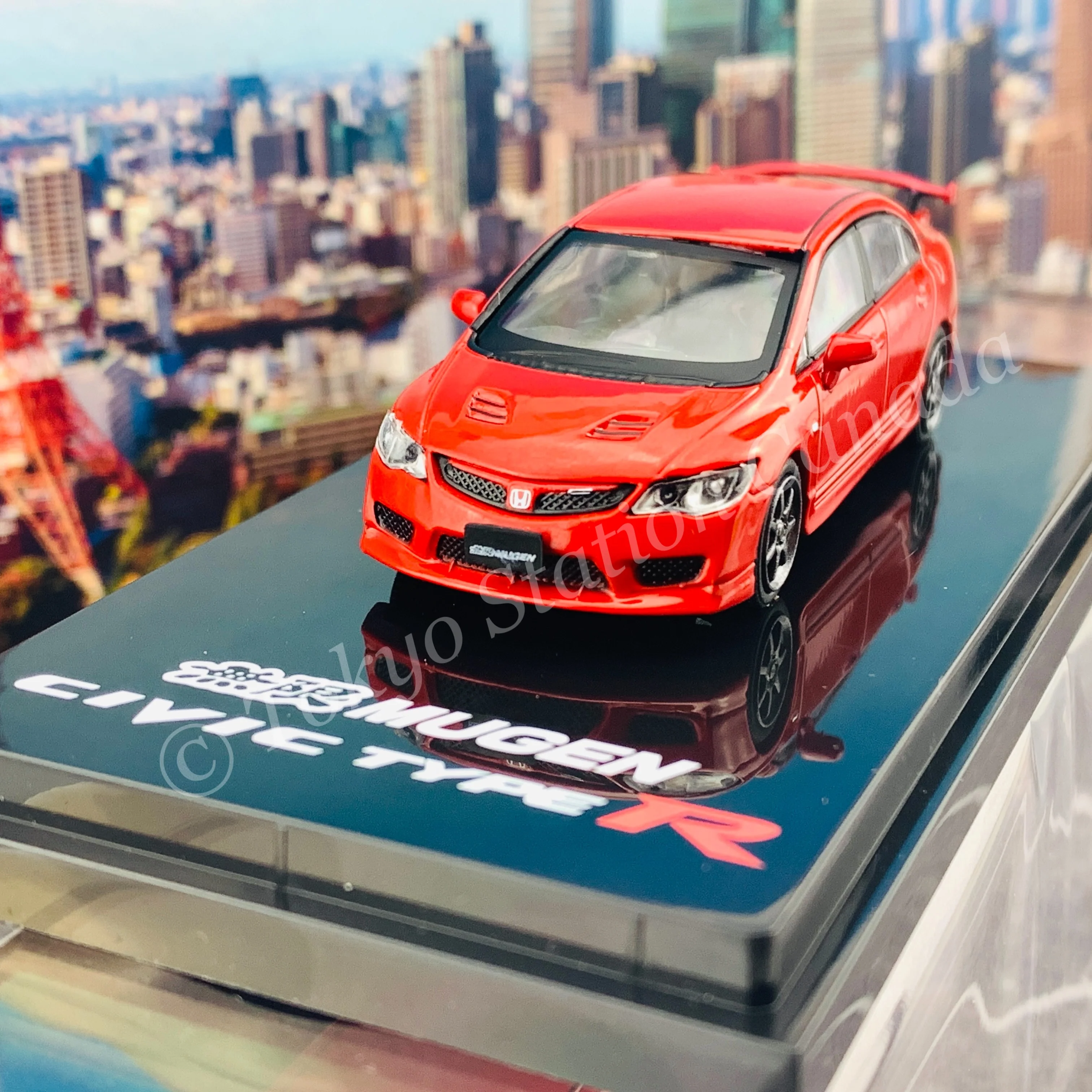 HOBBY JAPAN 1/64 Mugen Civic TYPE R (FD2) Milano Red HJ641003MR - Image 2