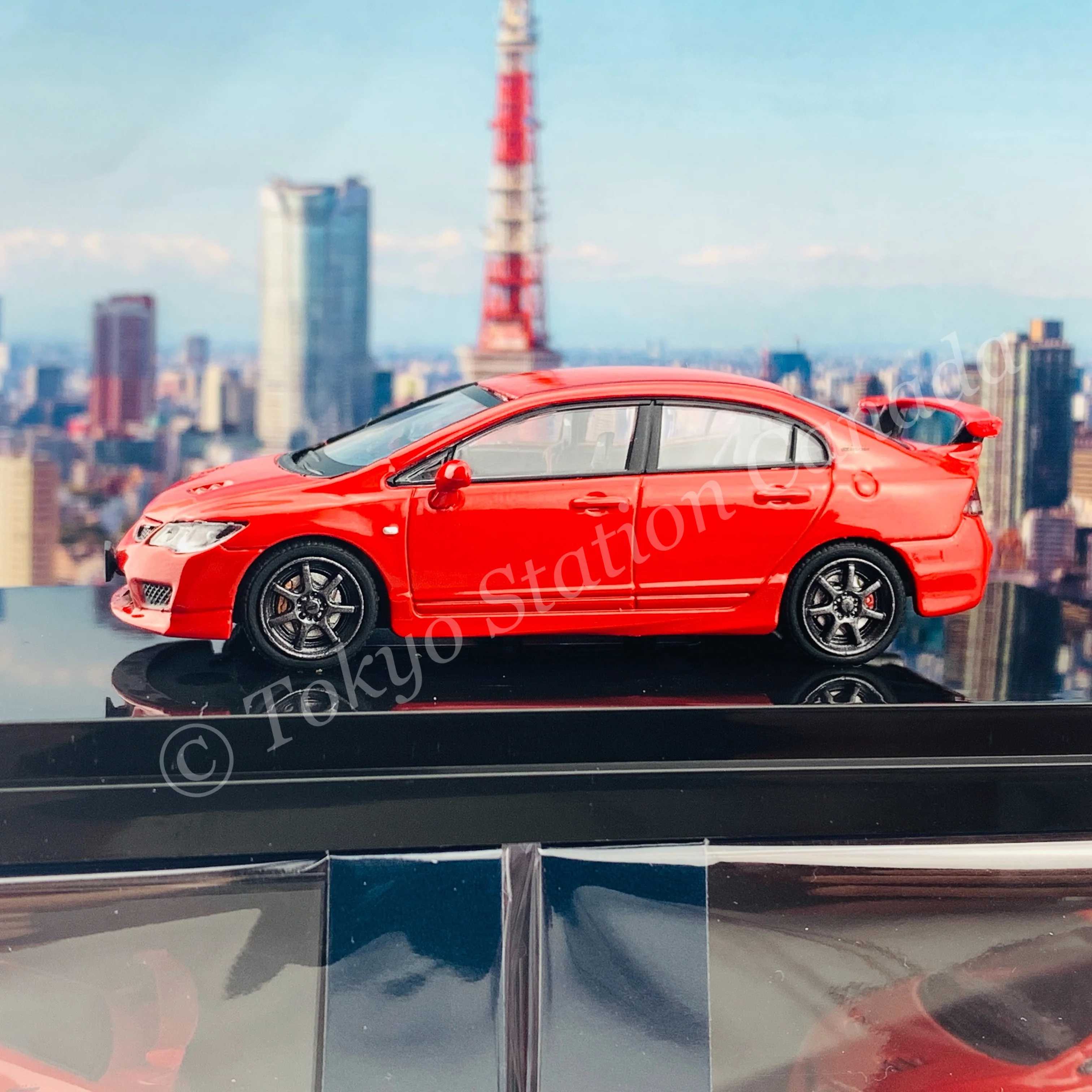 HOBBY JAPAN 1/64 Mugen Civic TYPE R (FD2) Milano Red HJ641003MR - Image 3