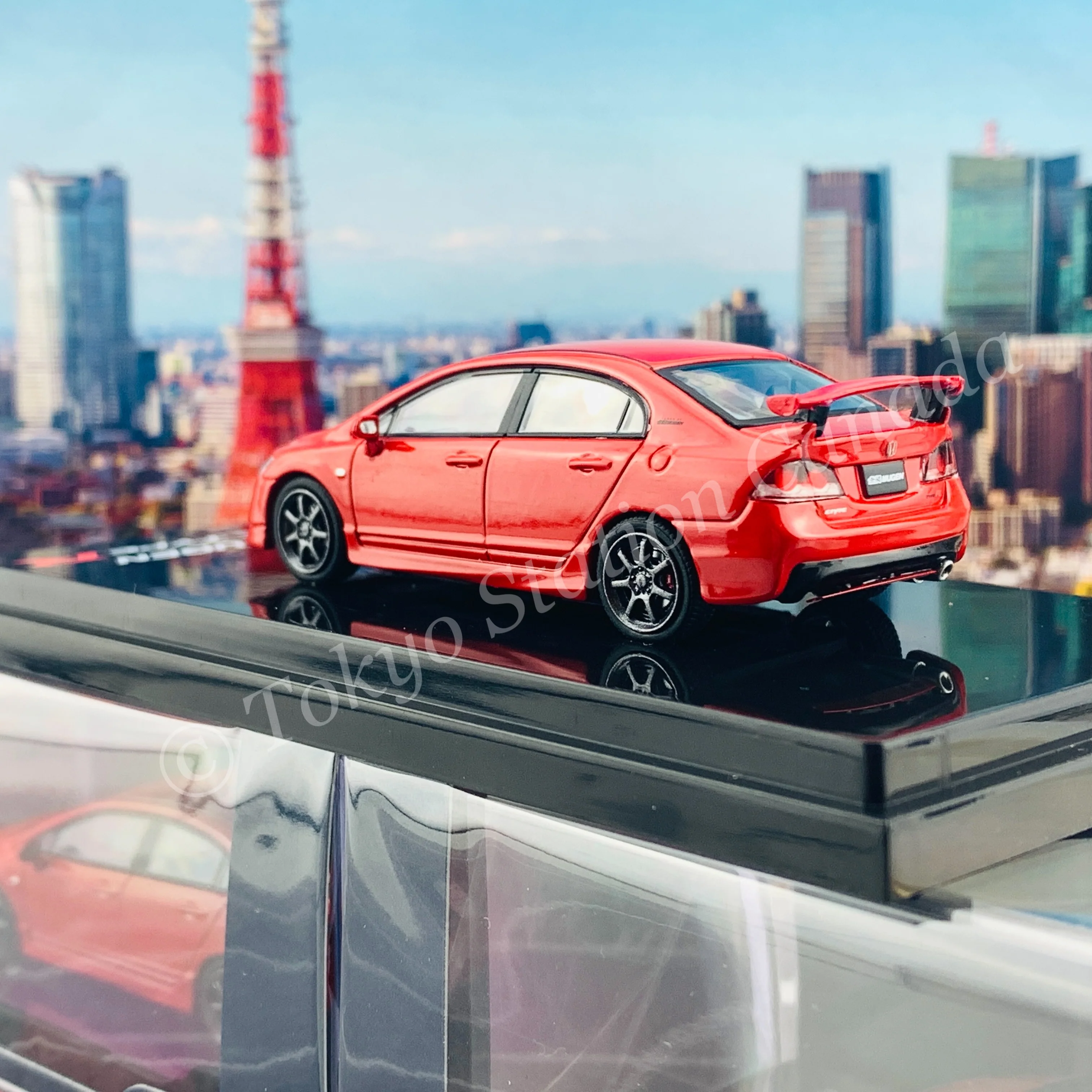 HOBBY JAPAN 1/64 Mugen Civic TYPE R (FD2) Milano Red HJ641003MR - Image 4
