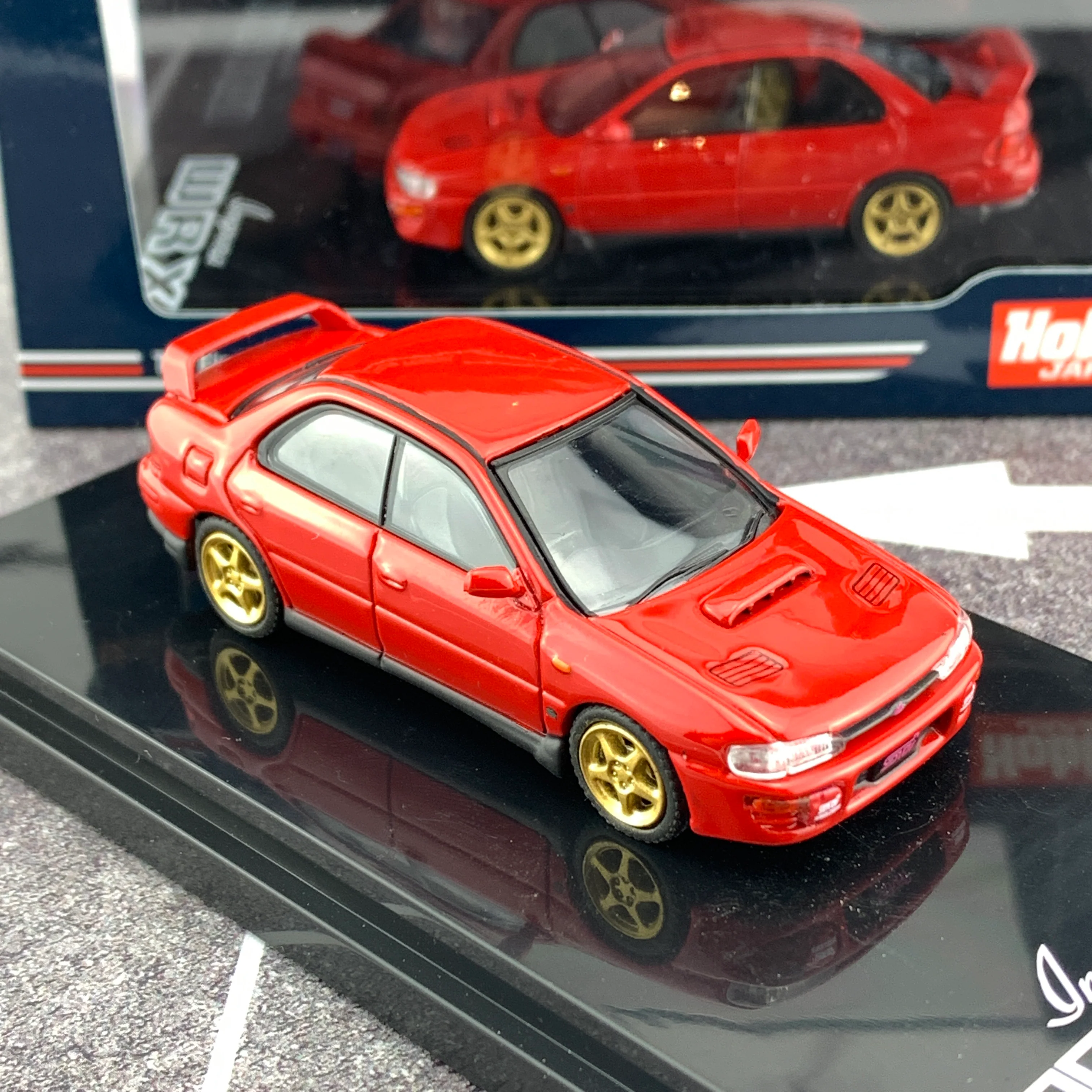 Hobby Japan 1/64 Subaru Impreza WRX GC8 STi Verion II Active Red HJ641013SR - Image 6