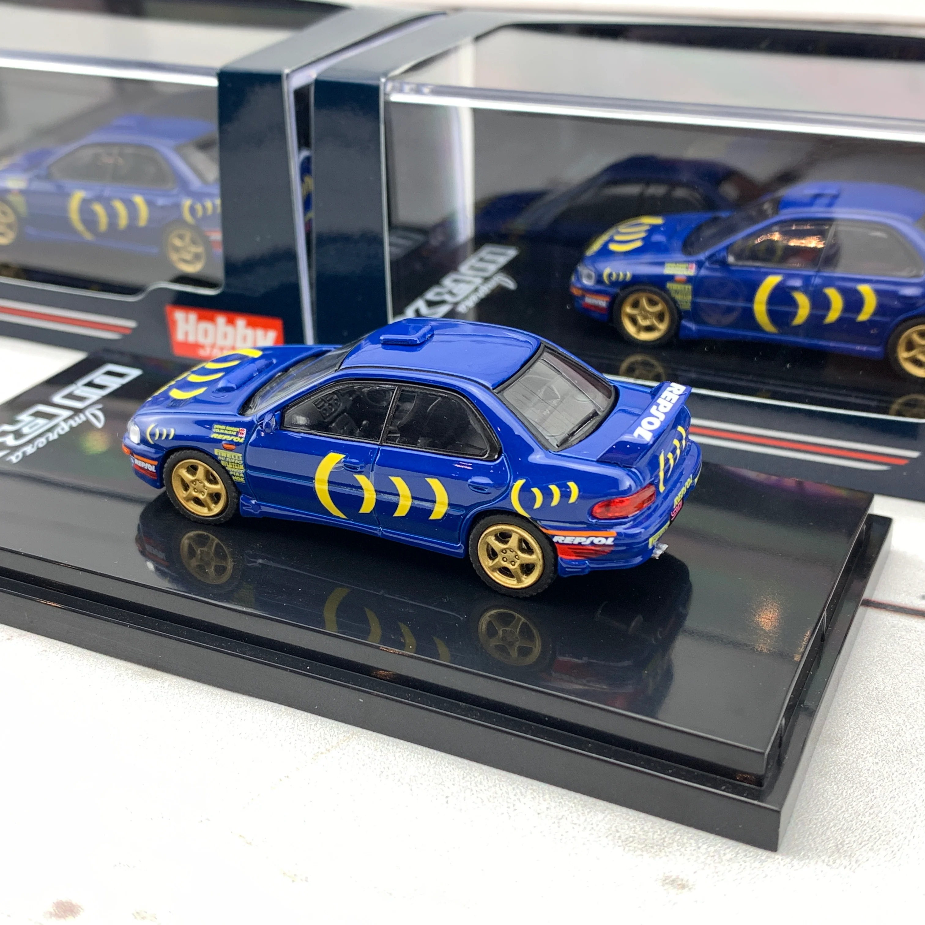 HOBBY JAPAN 1/64 Subaru Impreza WRX GC8 STi version II Sports Blue with Decal HJ641013DSBL - Image 3