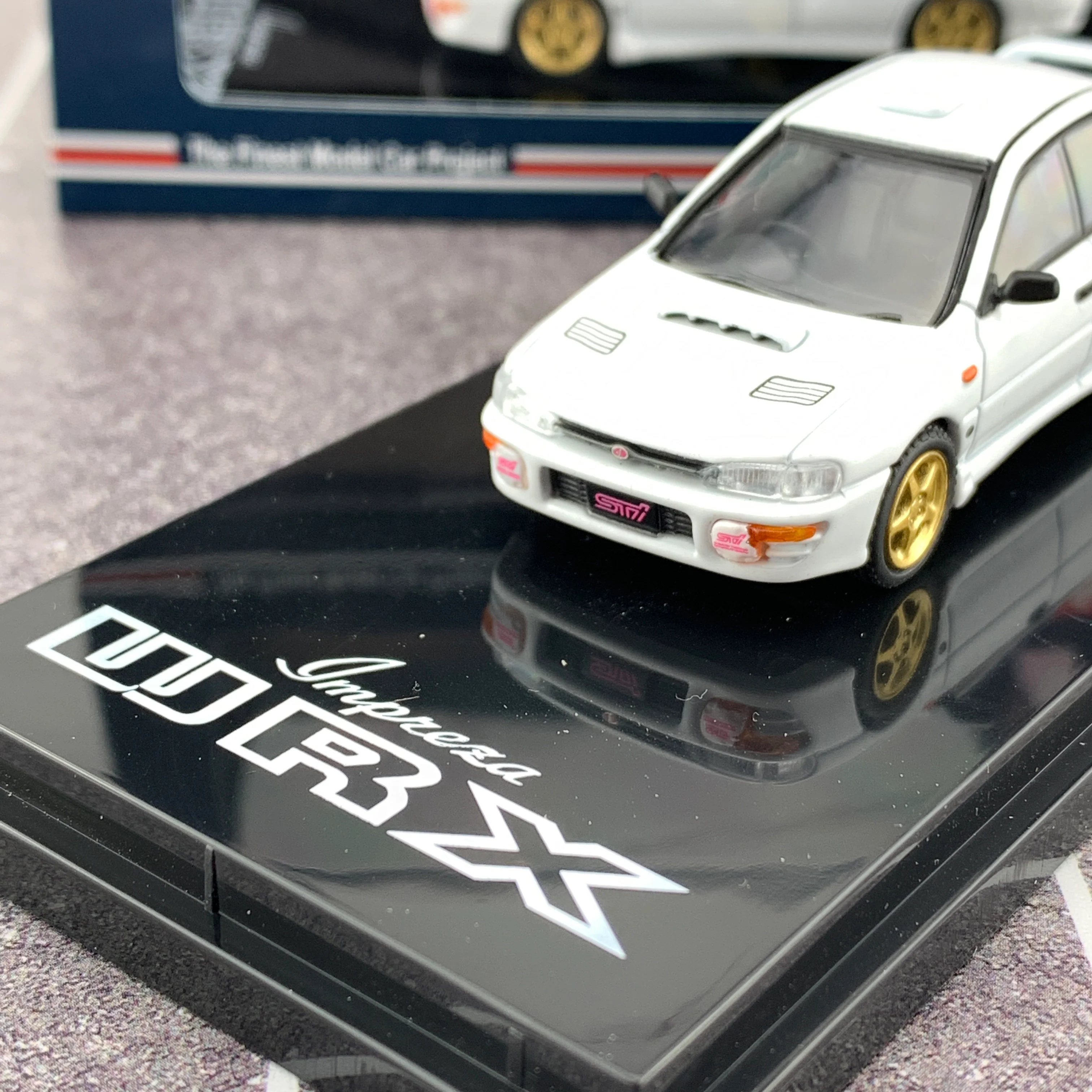 Hobby Japan 1/64 Subaru Impreza WRX GC8 Type RA STi Verion II Fether White HJ641013SW - Image 3