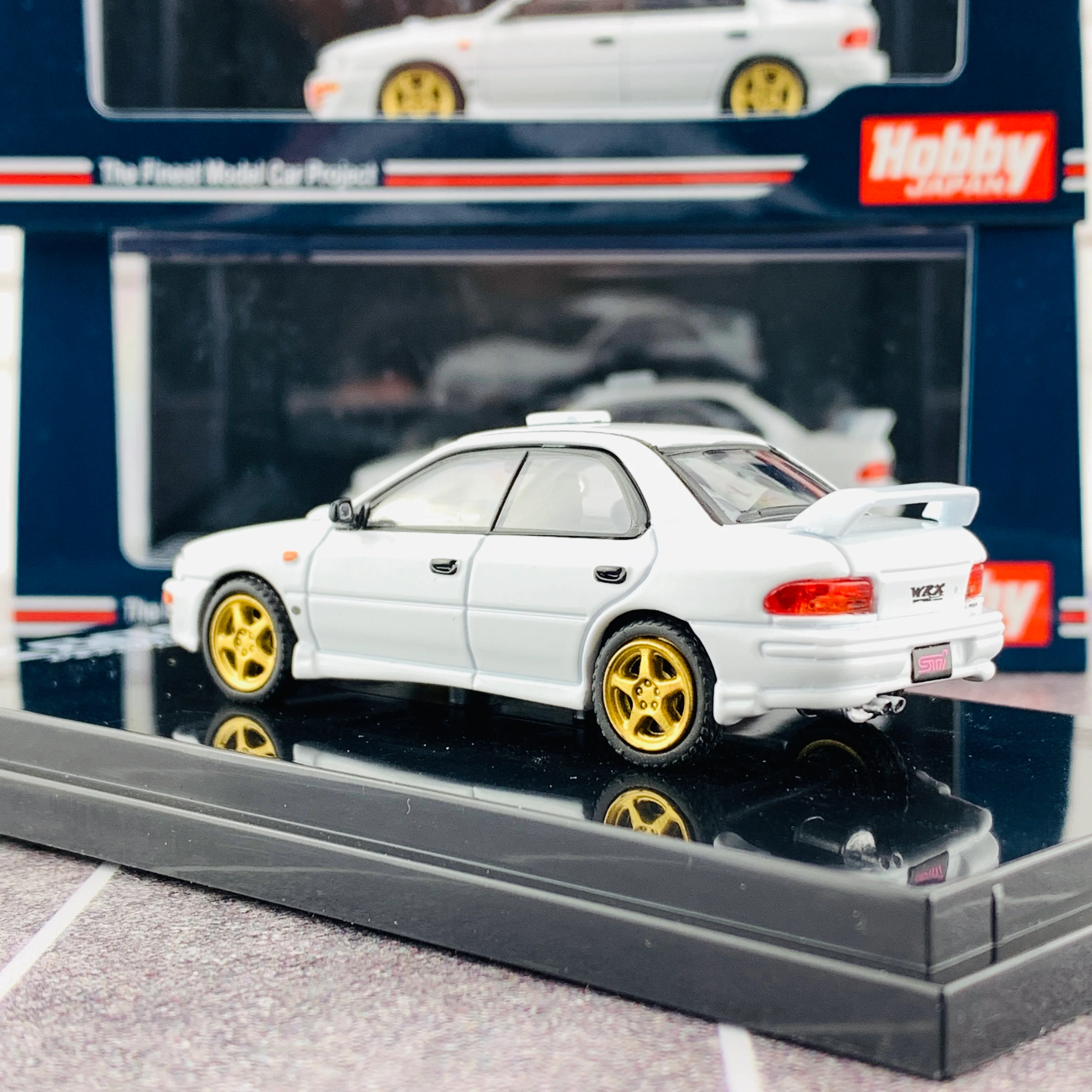 Hobby Japan 1/64 Subaru Impreza WRX GC8 Type RA STi Verion II Fether White HJ641013SW - Image 4