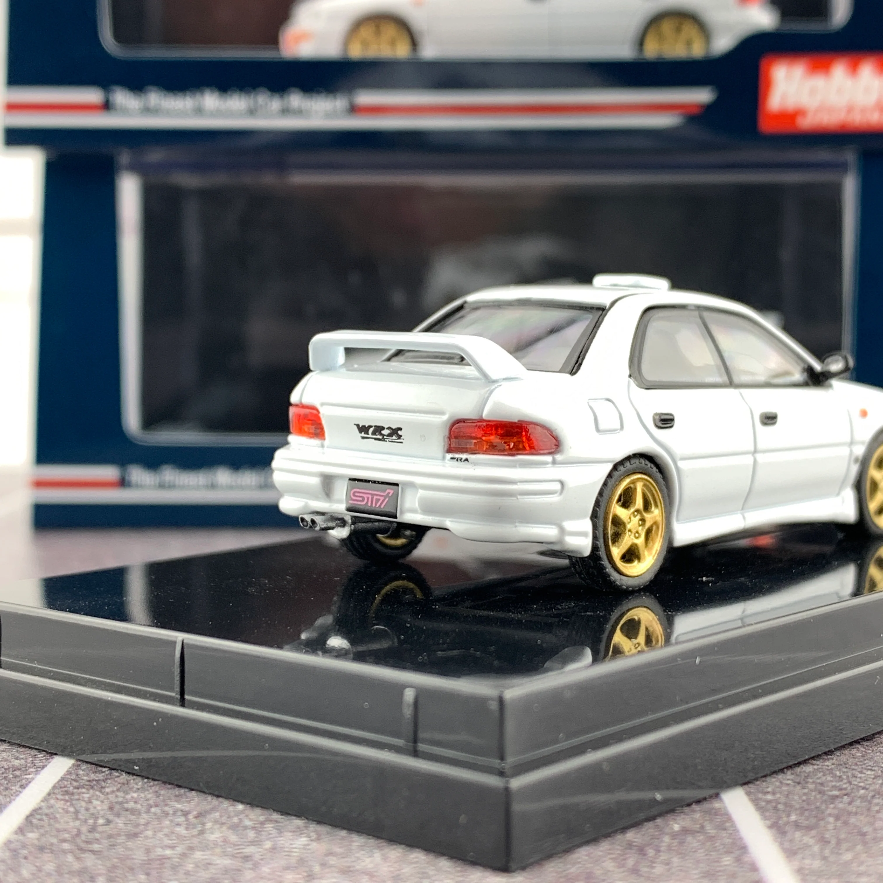 Hobby Japan 1/64 Subaru Impreza WRX GC8 Type RA STi Verion II Fether White HJ641013SW - Image 5