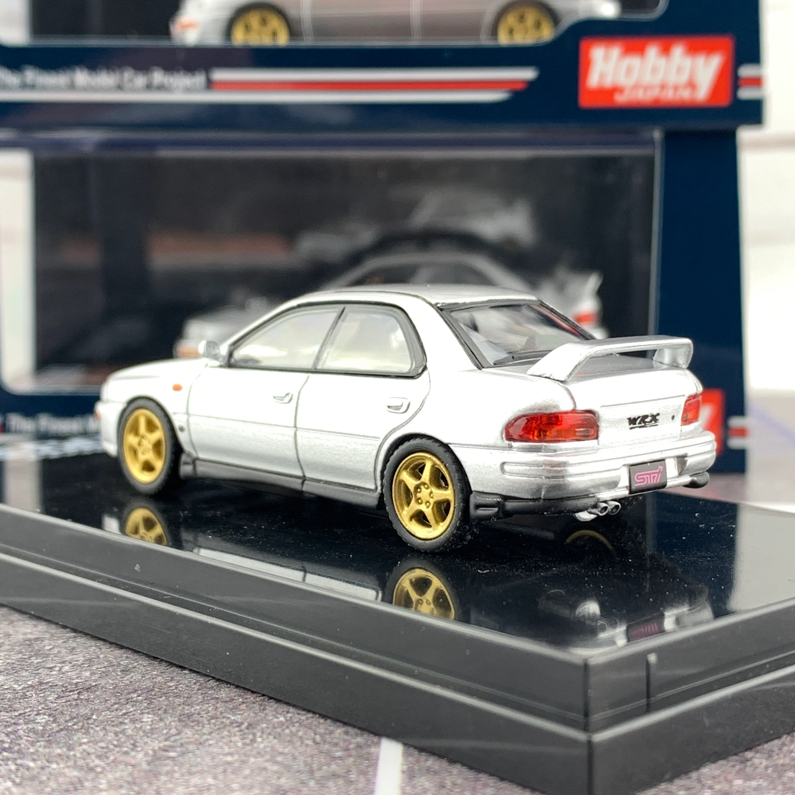 Hobby Japan 1/64 Subaru Impreza WRX GC8 STi Verion II Light Silver HJ641013SS - Image 4