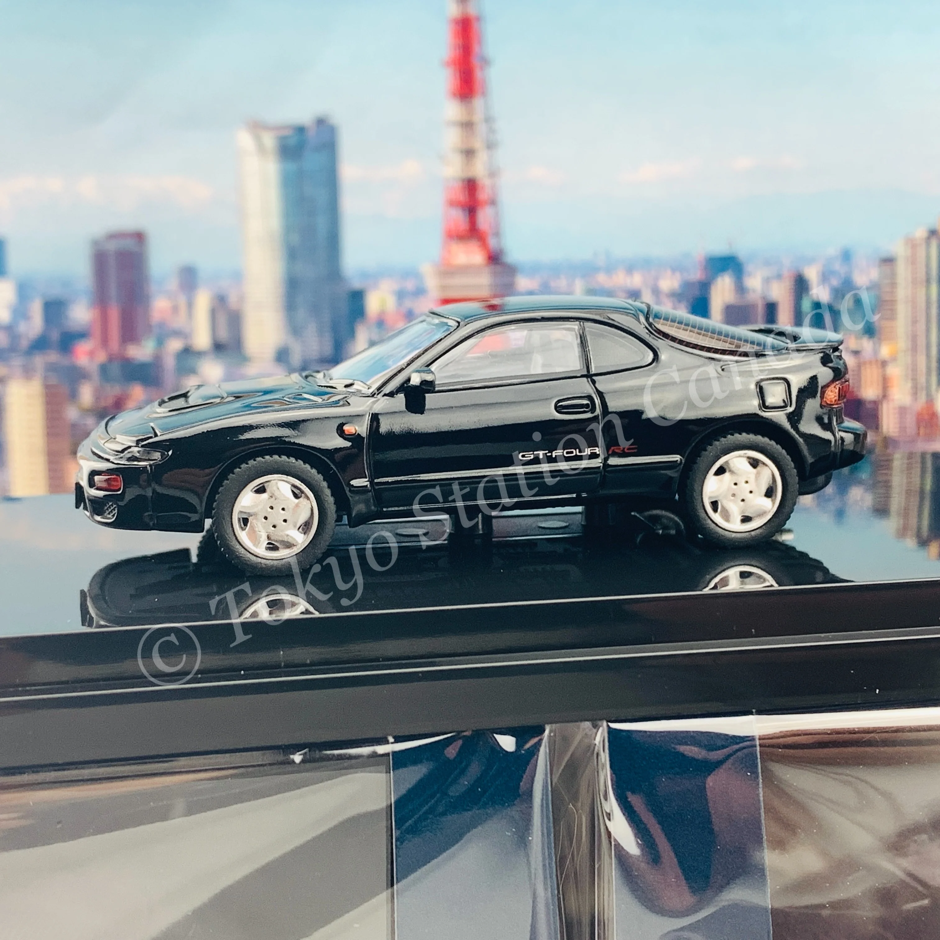 HOBBY JAPAN 1/64 Toyota CELICA GT-FOUR RC ST185 Black HJ641023ABK - Image 3