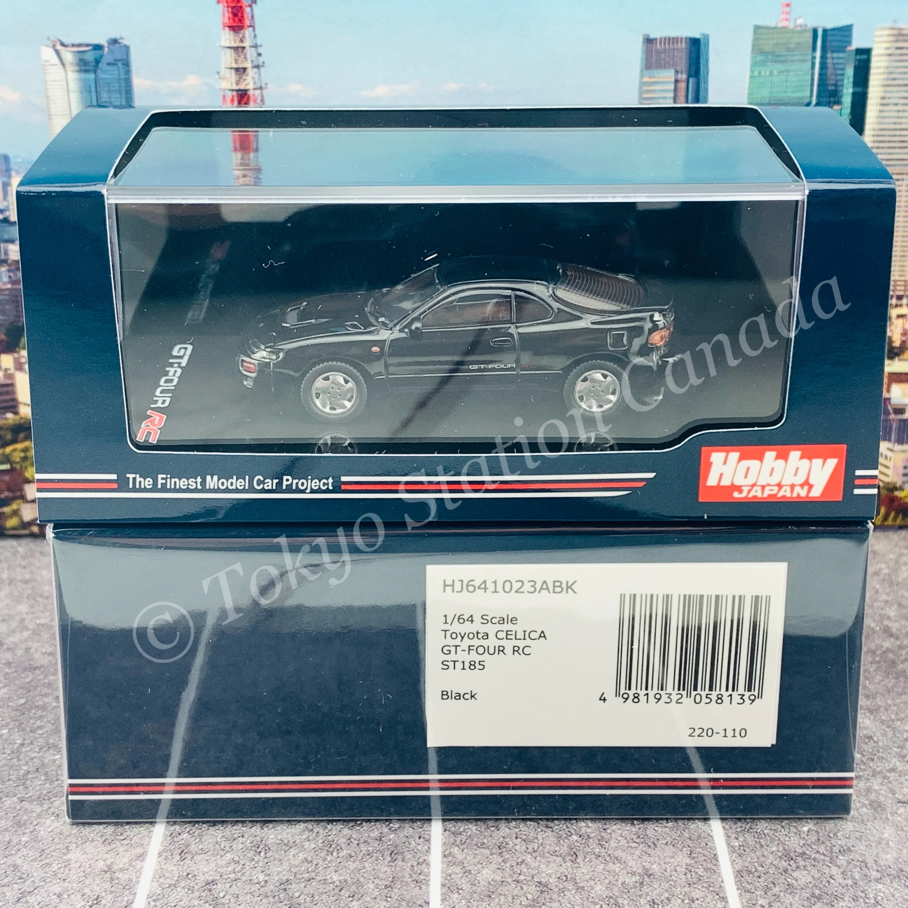 HOBBY JAPAN 1/64 Toyota CELICA GT-FOUR RC ST185 Black HJ641023ABK - Image 5