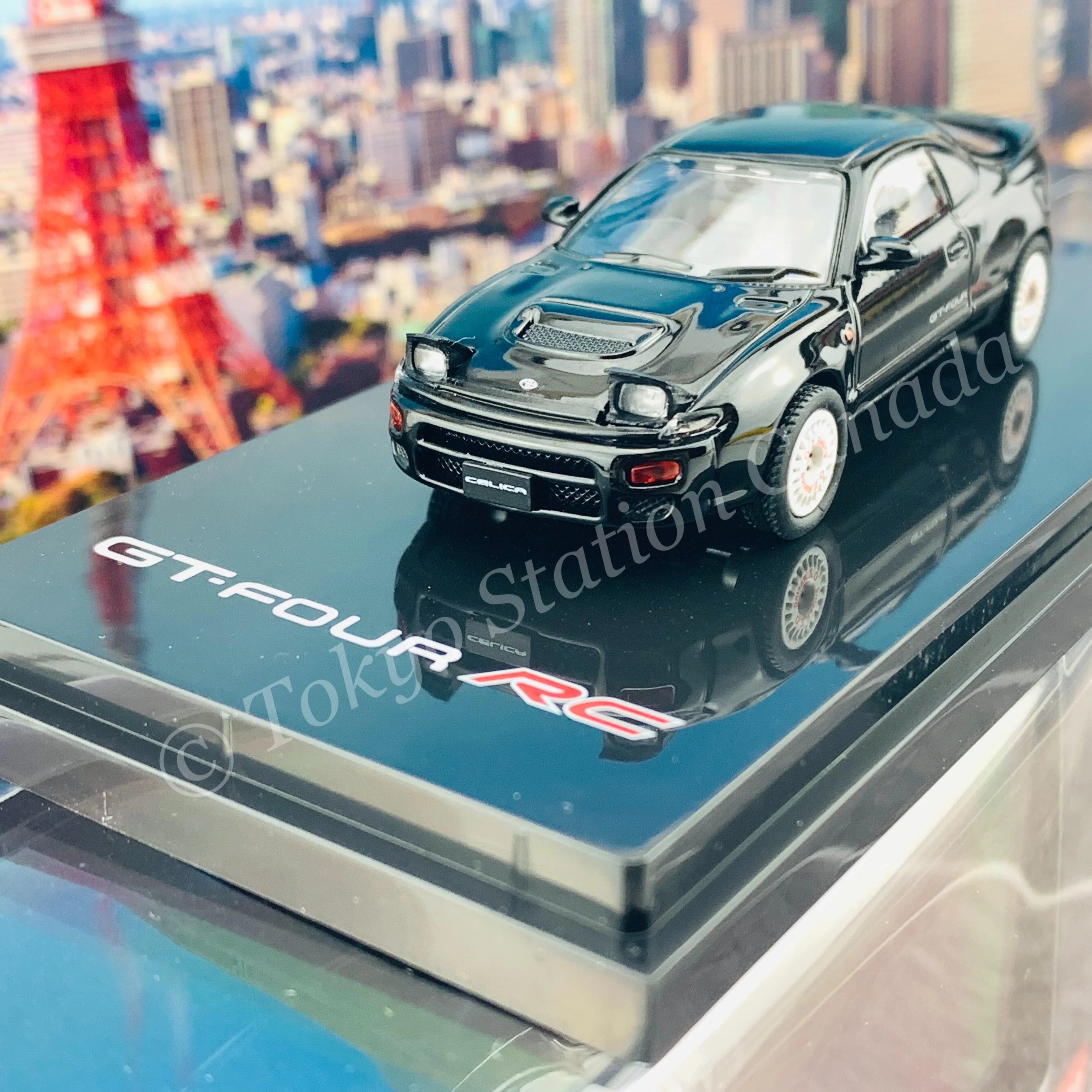 HOBBY JAPAN 1/64 Toyota CELICA GT-FOUR RC ST185 Customized Version Dish Wheel Black HJ641023CBK - Image 2