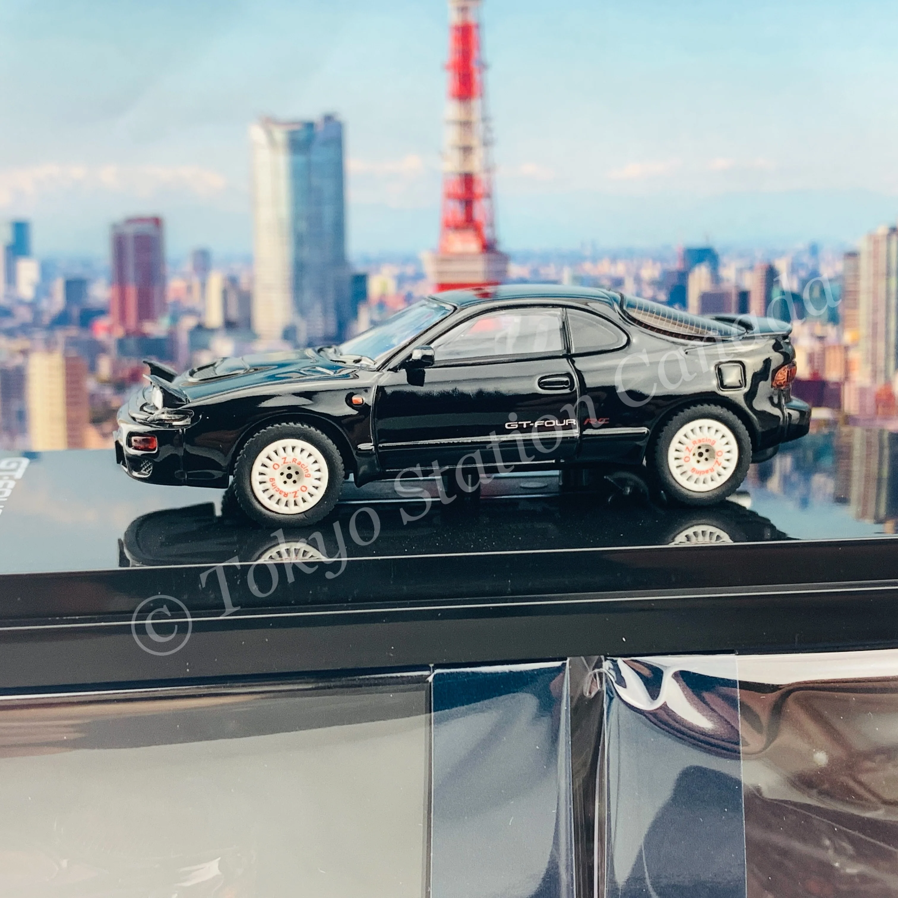 HOBBY JAPAN 1/64 Toyota CELICA GT-FOUR RC ST185 Customized Version Dish Wheel Black HJ641023CBK - Image 3