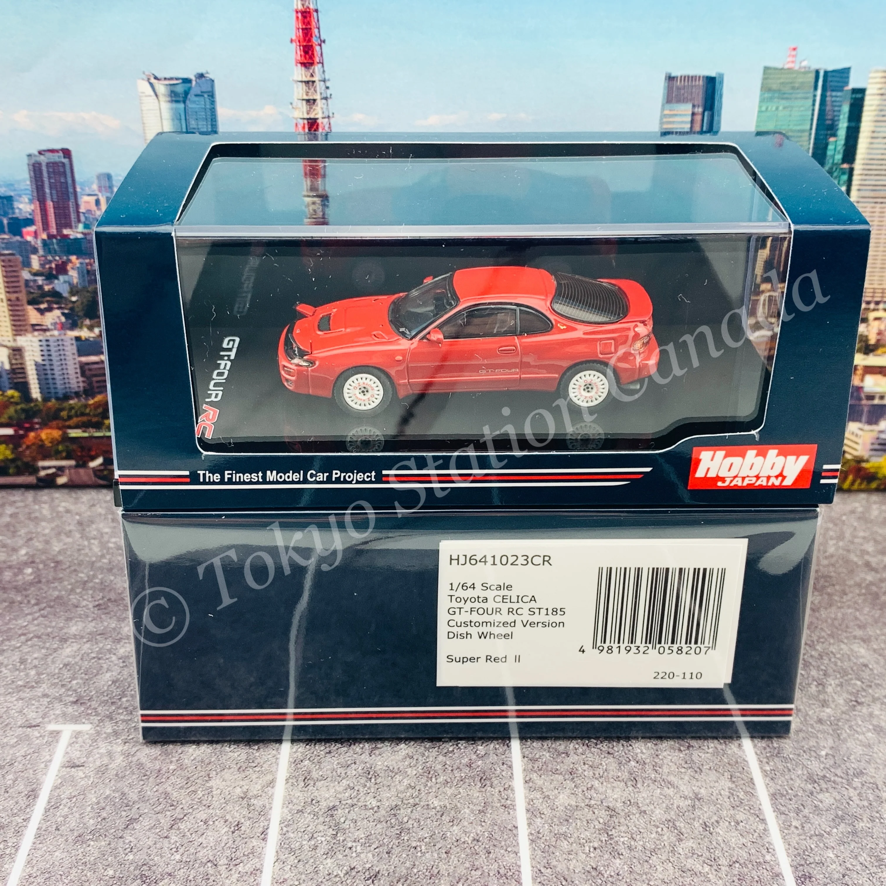 HOBBY JAPAN 1/64 Toyota CELICA GT-FOUR RC ST185 Customized Version Dish Wheel Super Red II HJ641023CR - Image 6