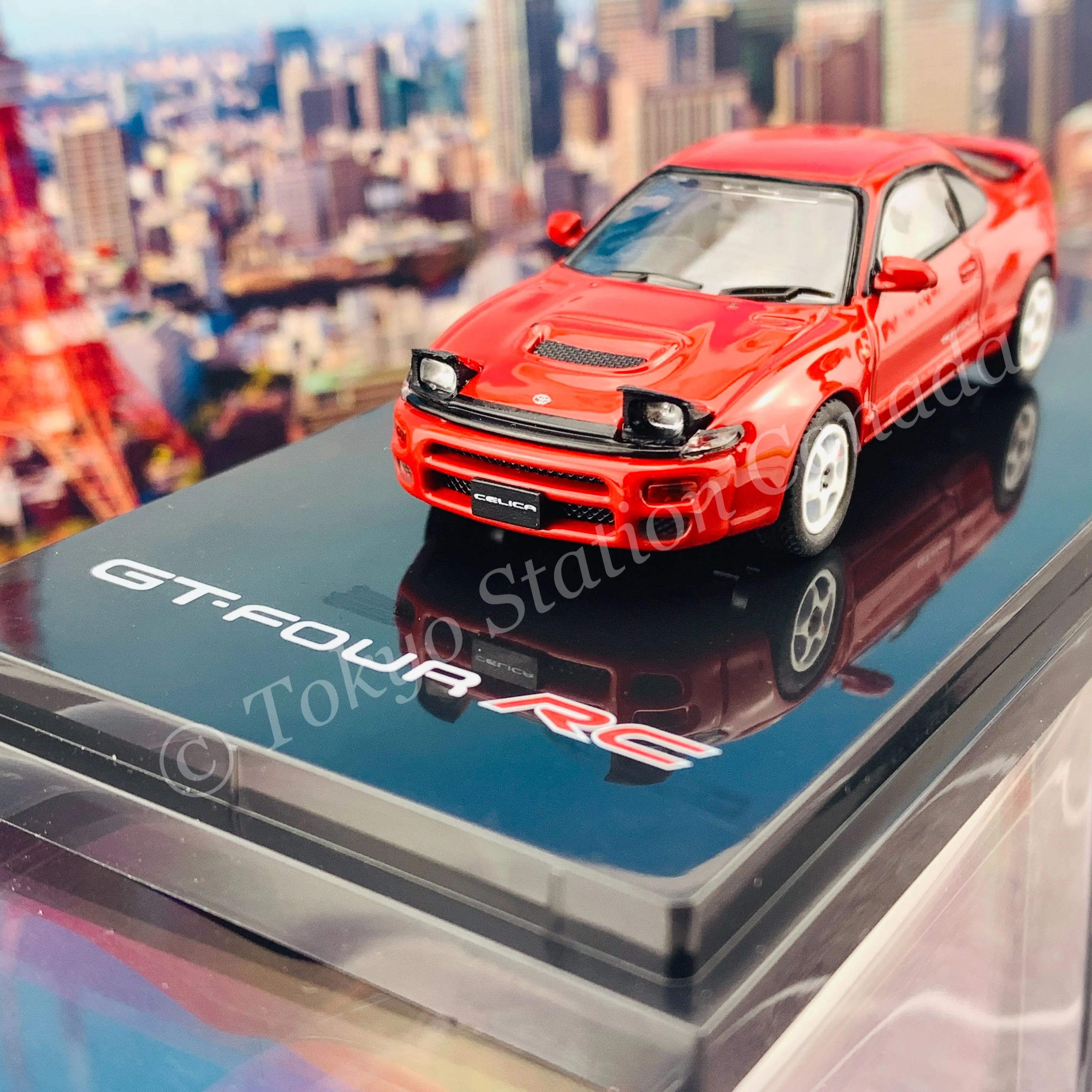 HOBBY JAPAN 1/64 Toyota CELICA GT-FOUR RC ST185 Customized Version Super Red II HJ641023BR - Image 2