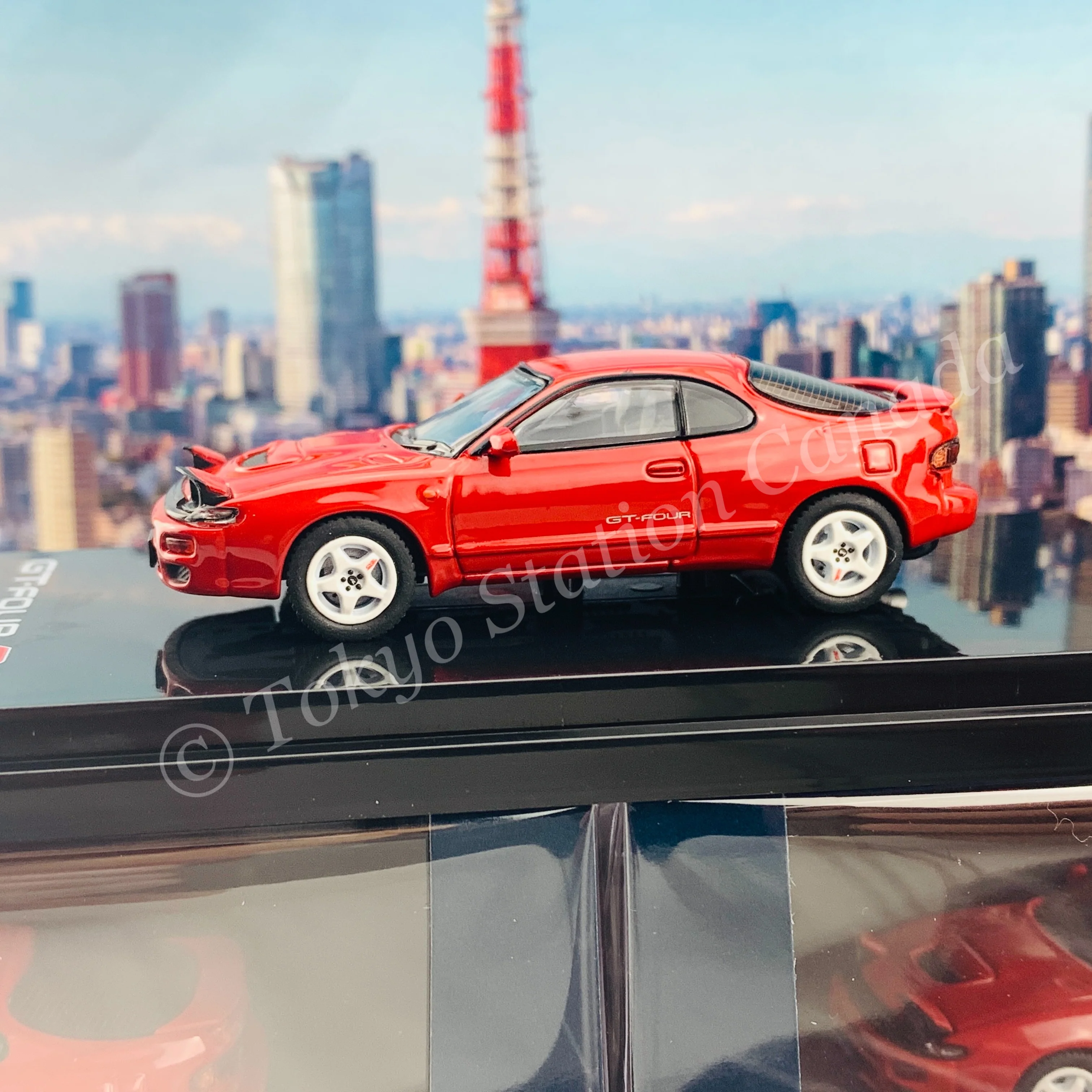 HOBBY JAPAN 1/64 Toyota CELICA GT-FOUR RC ST185 Customized Version Super Red II HJ641023BR - Image 3