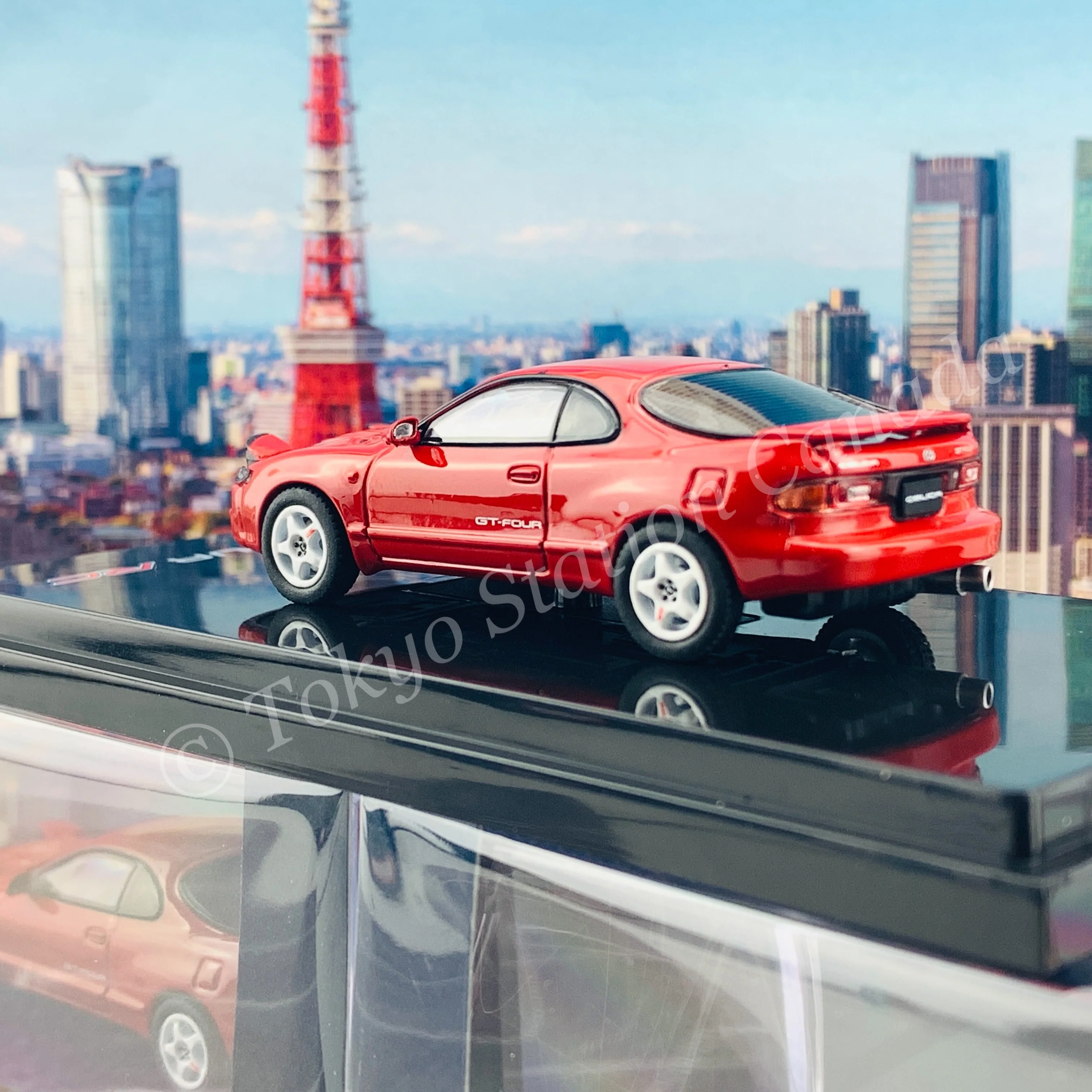 HOBBY JAPAN 1/64 Toyota CELICA GT-FOUR RC ST185 Customized Version Super Red II HJ641023BR - Image 4