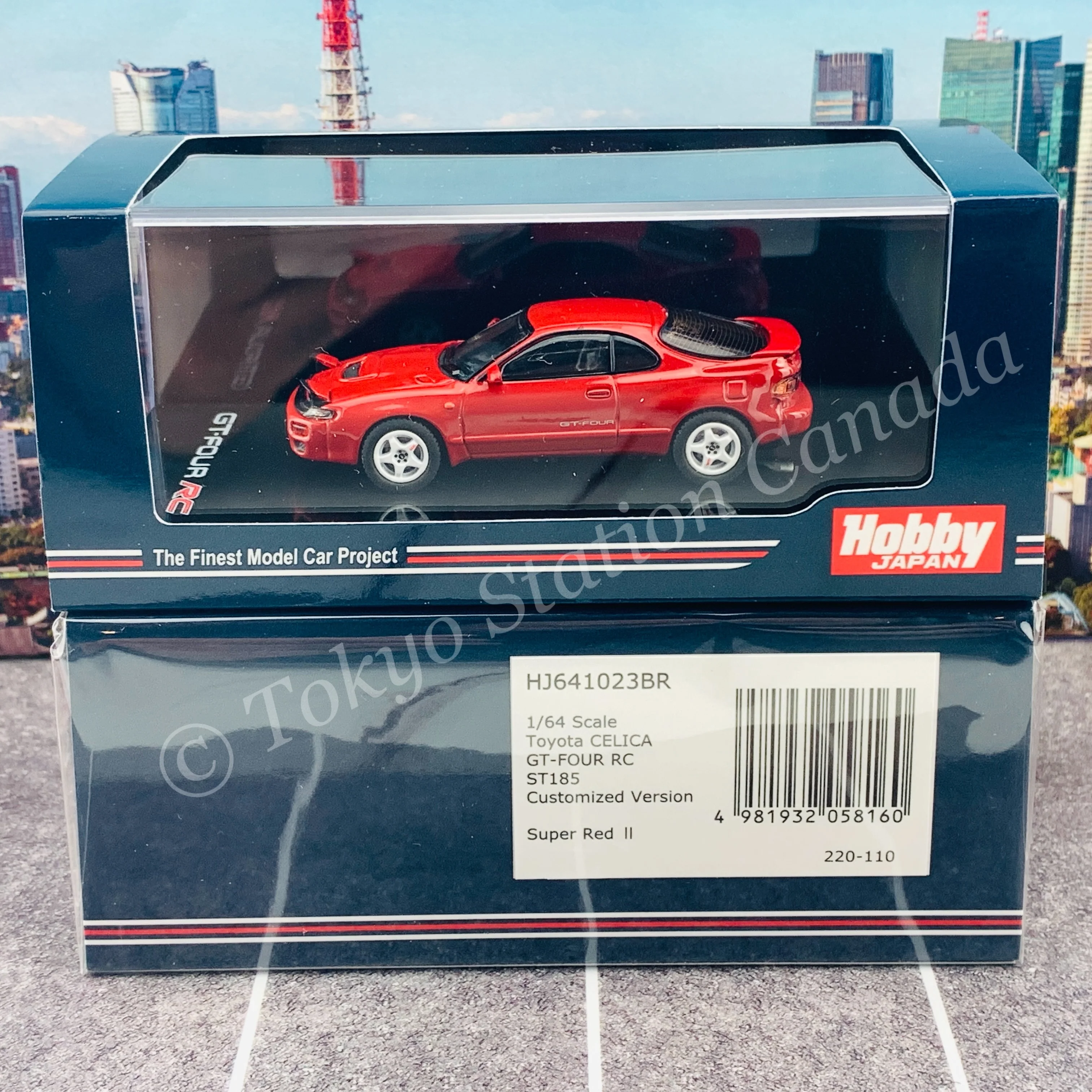 HOBBY JAPAN 1/64 Toyota CELICA GT-FOUR RC ST185 Customized Version Super Red II HJ641023BR - Image 5