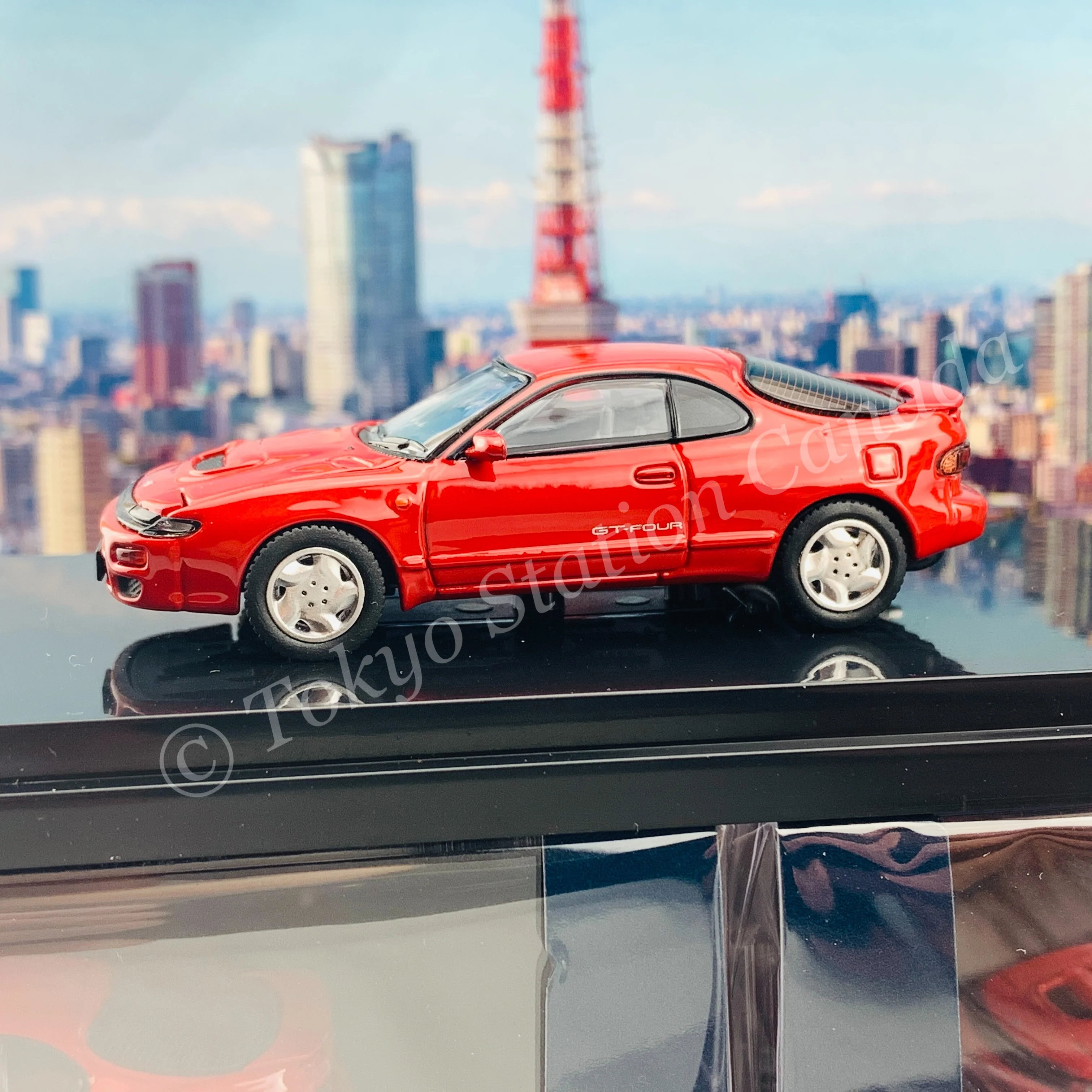 HOBBY JAPAN 1/64 Toyota CELICA GT-FOUR RC ST185 Super Red II HJ641023AR - Image 3