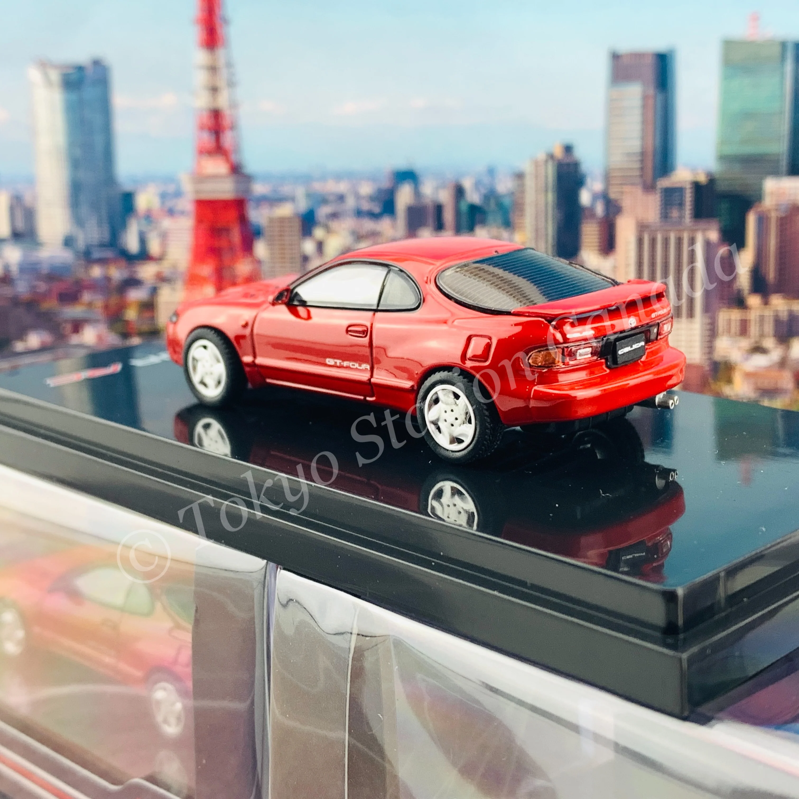 HOBBY JAPAN 1/64 Toyota CELICA GT-FOUR RC ST185 Super Red II HJ641023AR - Image 4