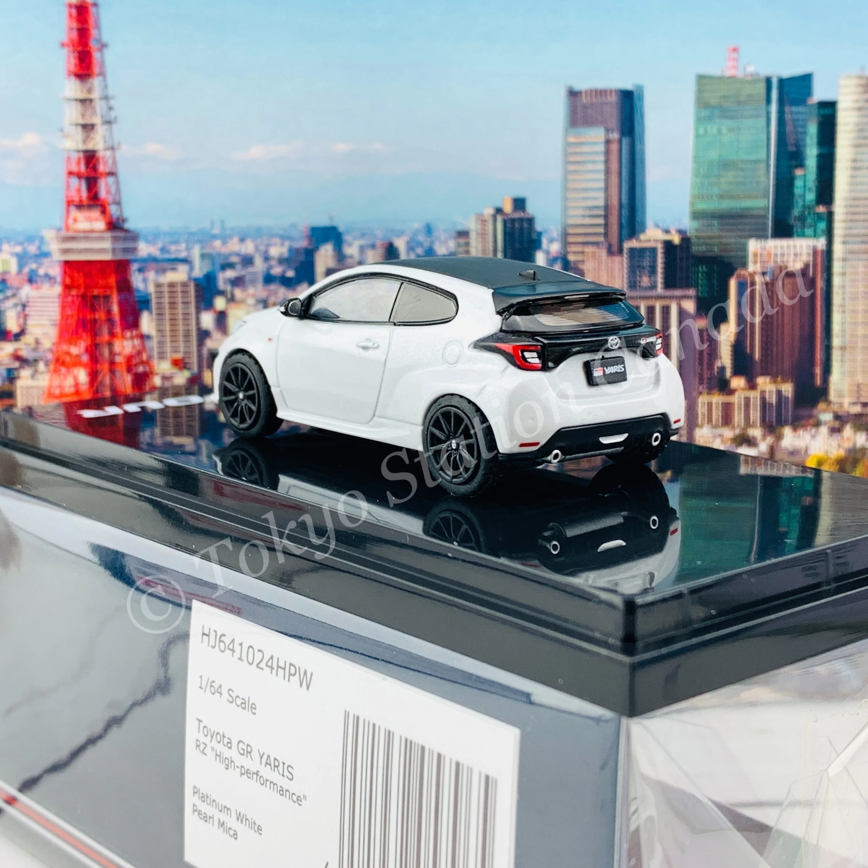 HOBBY JAPAN 1/64 Toyota GR YARIS RZ "High Performance" Platinum White Pearl Mica HJ641024HPW - Image 5