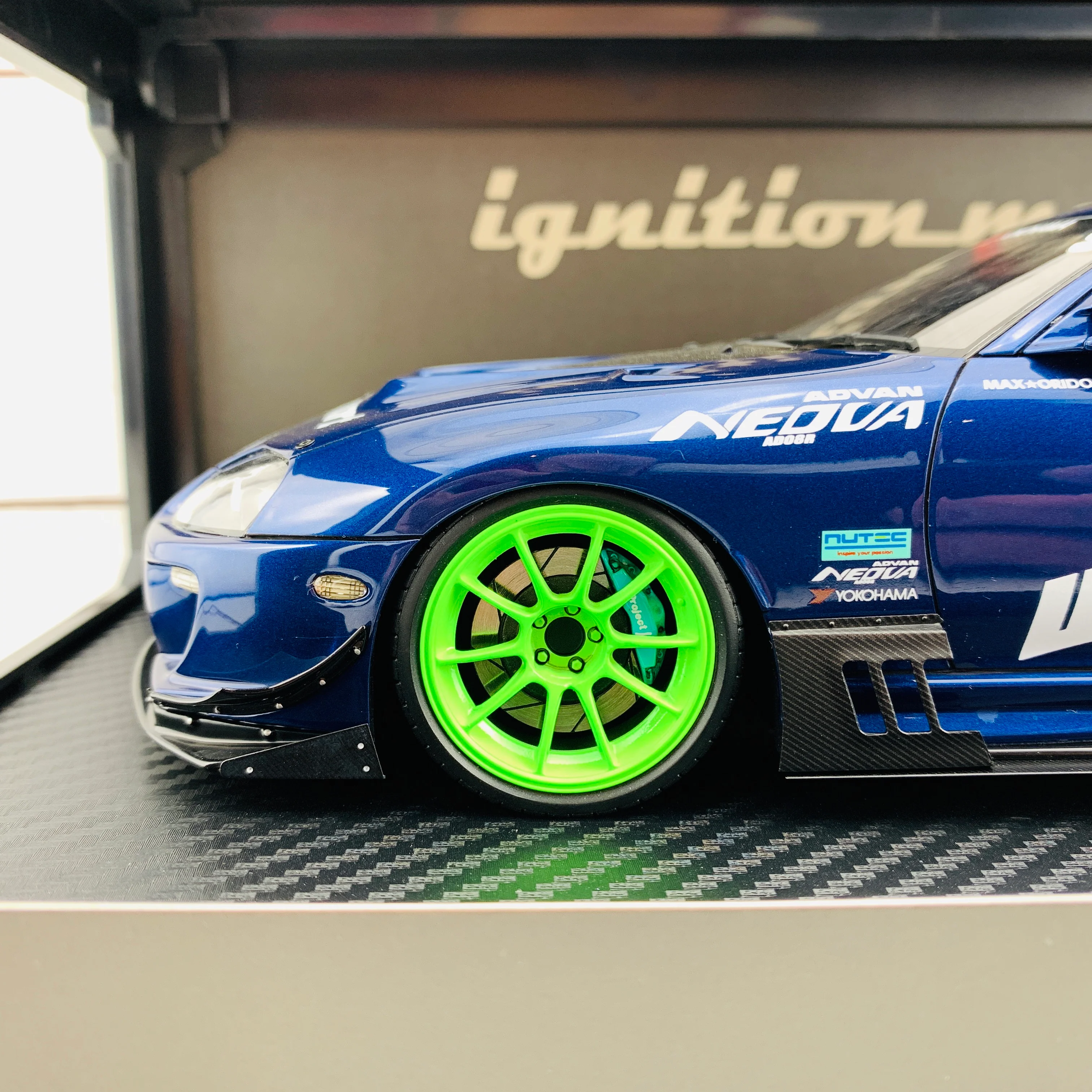 Ignition Model 1/18 Toyota Supra JZA80 RZ ORIDO-STREET Version Blue IG1810 - Image 2