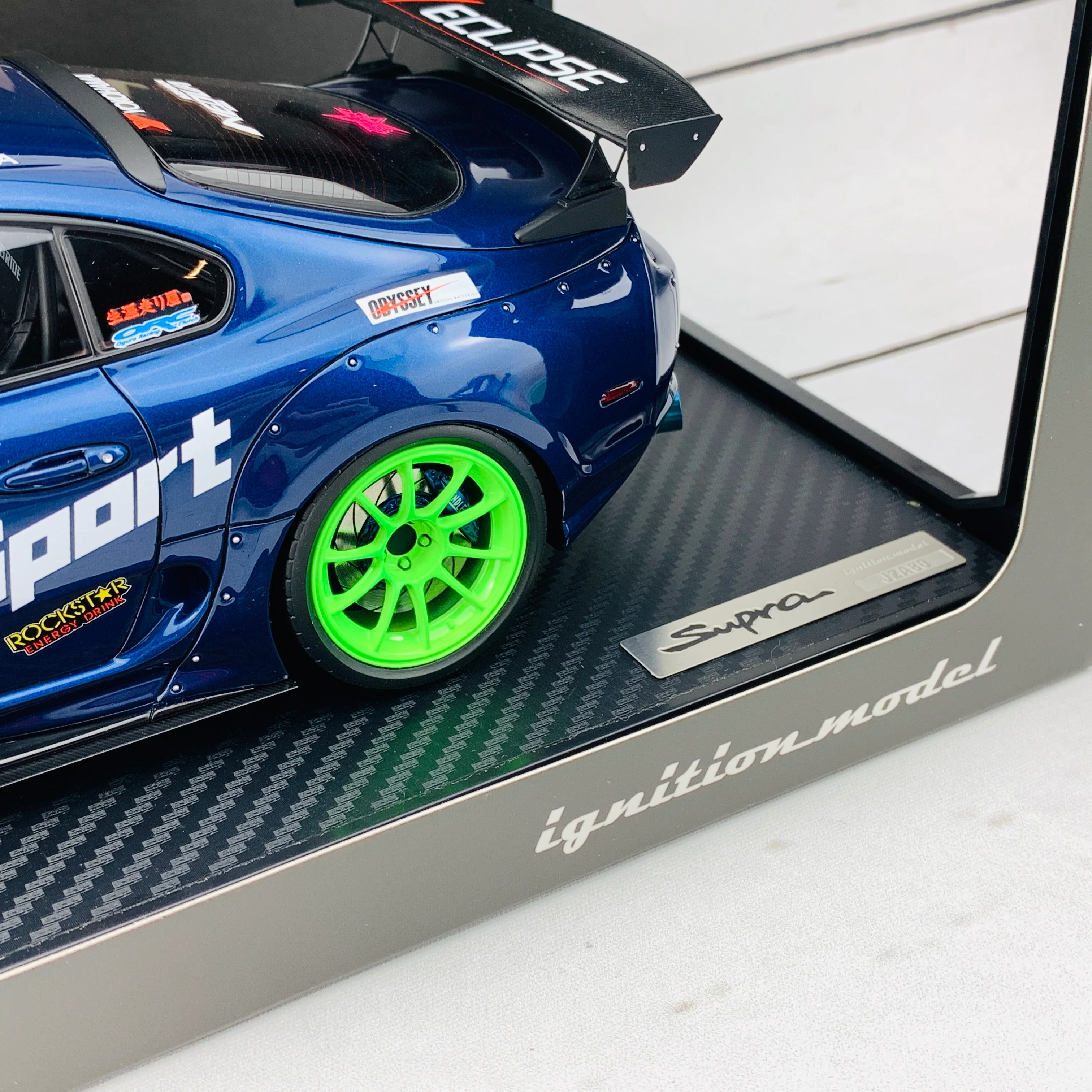 Ignition Model 1/18 Toyota Supra JZA80 RZ ORIDO-STREET Version Blue IG1810 - Image 3