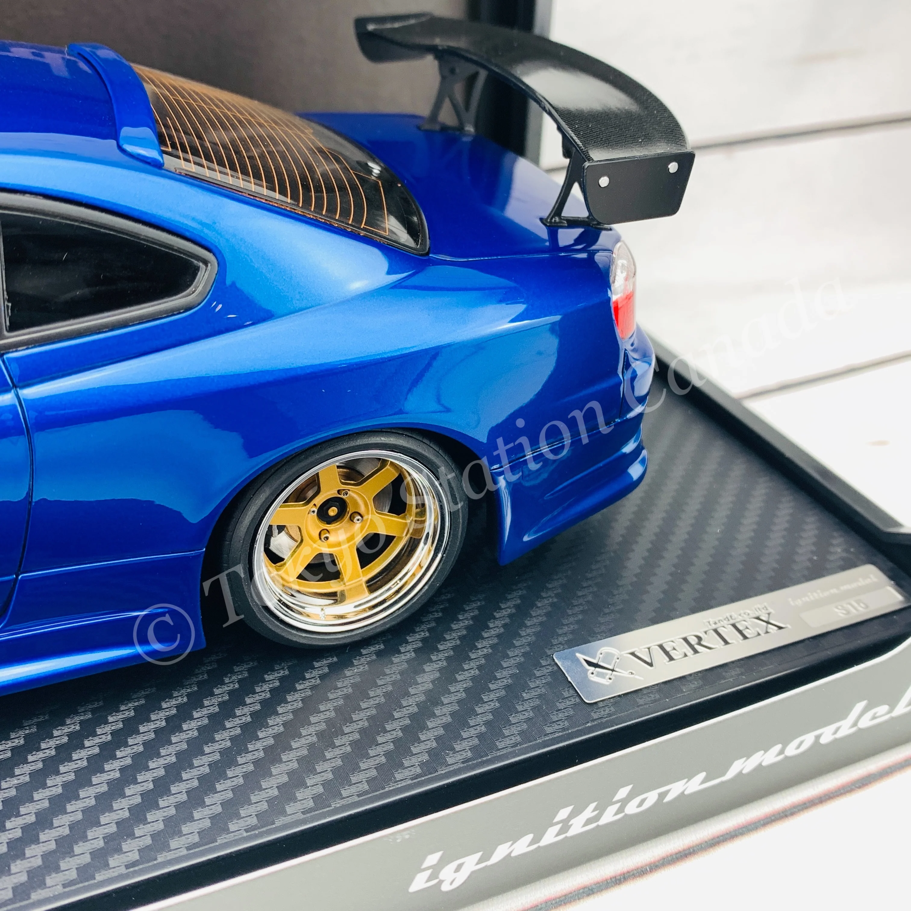 Ignition Model 1/18 VERTEX S15 Silvia Blue Metallic IG2001 - Image 4