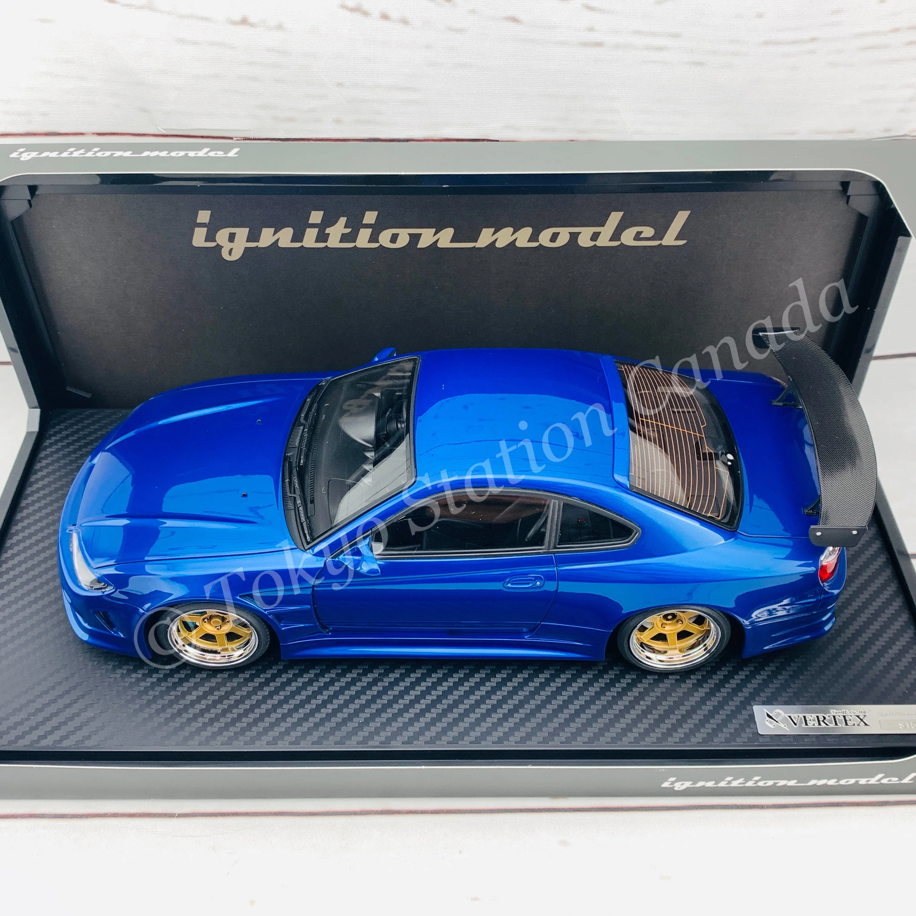 Ignition Model 1/18 VERTEX S15 Silvia Blue Metallic IG2001 - Image 5