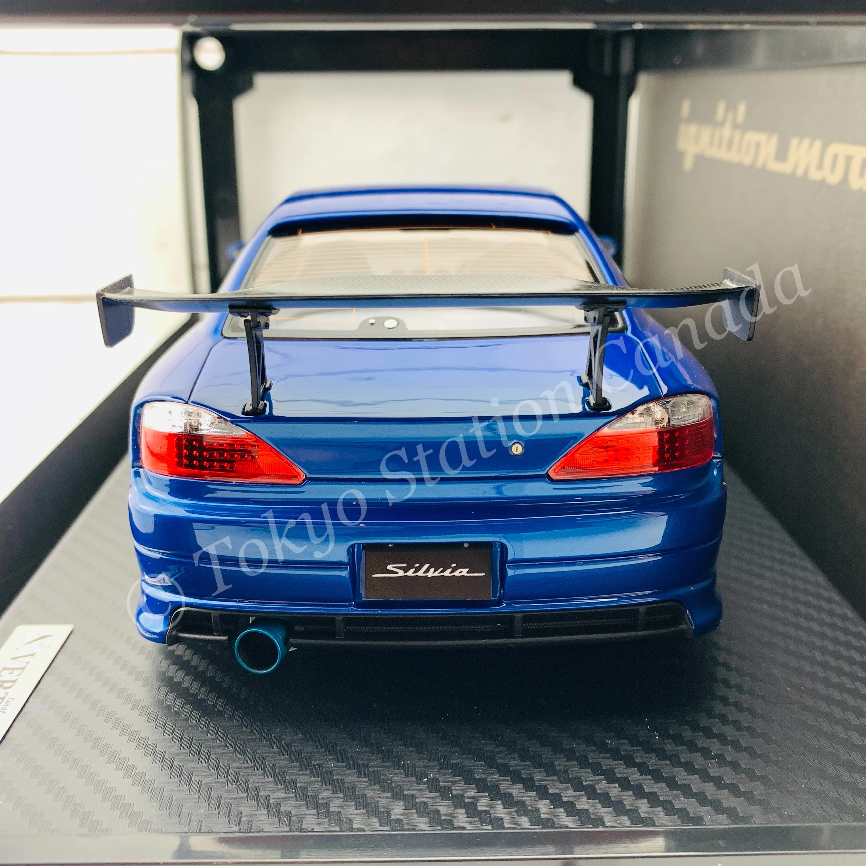 Ignition Model 1/18 VERTEX S15 Silvia Blue Metallic IG2001 - Image 7