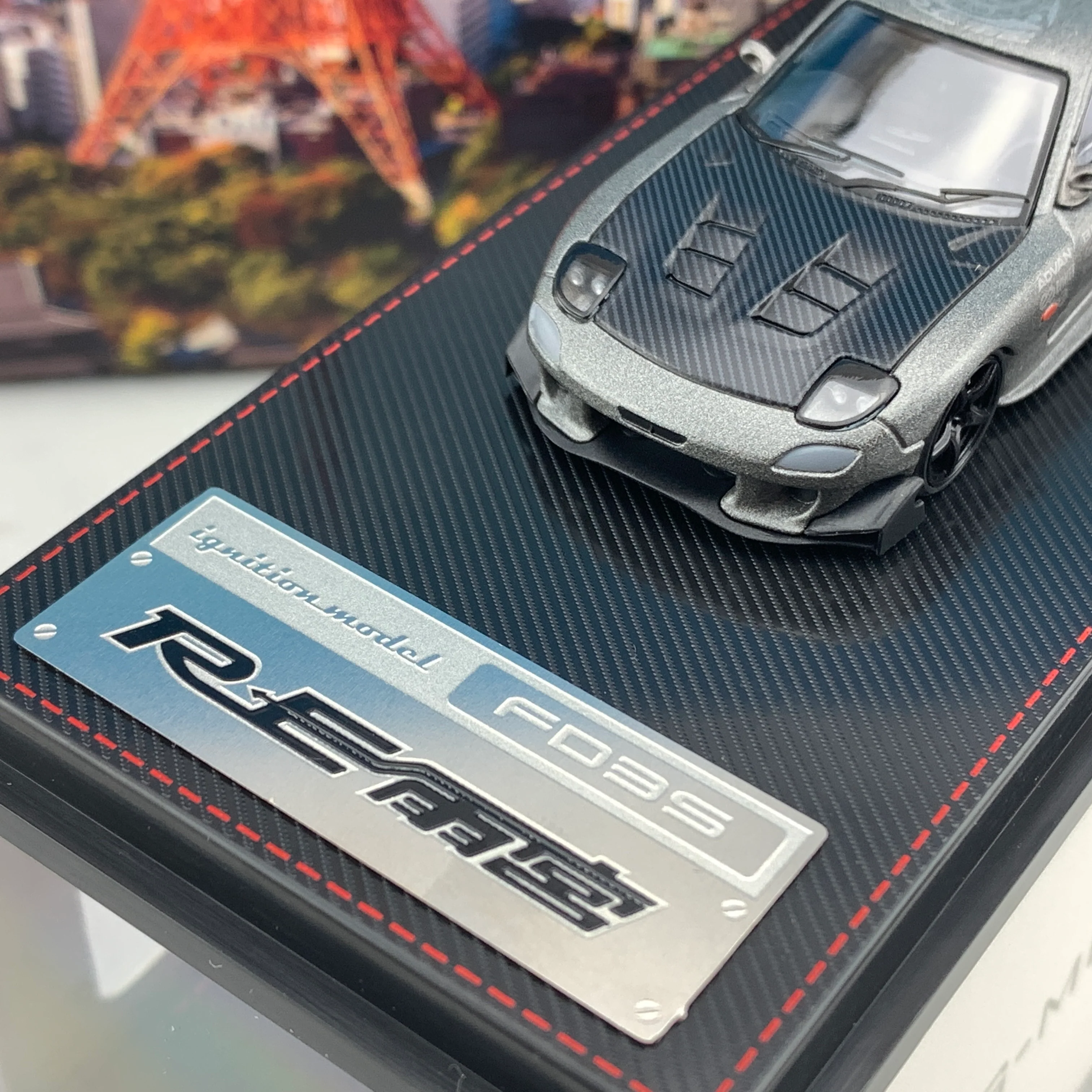 Ignition Model 1/64 Mazda RX7 FD3S RE Amemiya Titanium Gray Tarmac Works Exclusive Edition IG2061 - Image 3