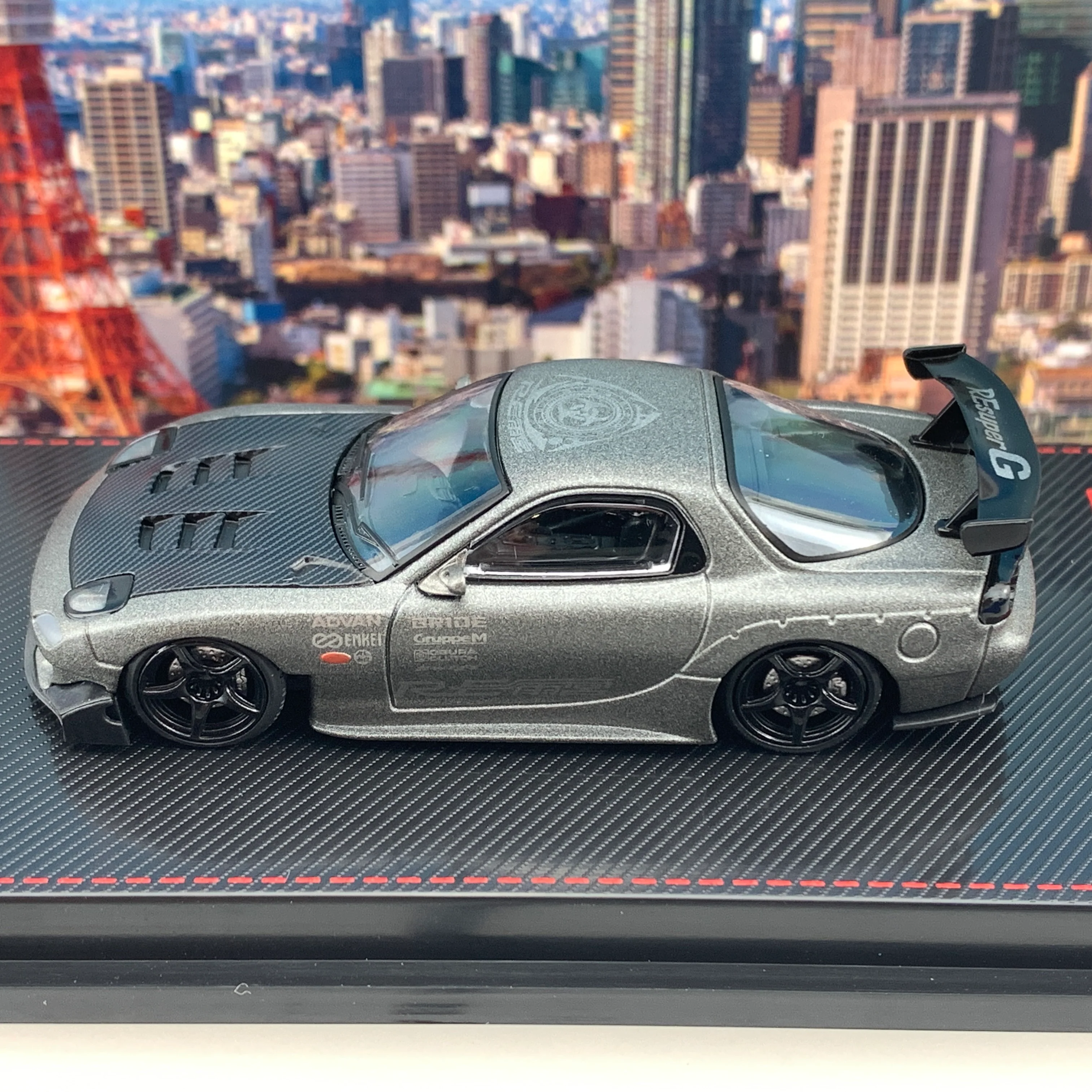 Ignition Model 1/64 Mazda RX7 FD3S RE Amemiya Titanium Gray Tarmac Works Exclusive Edition IG2061 - Image 4