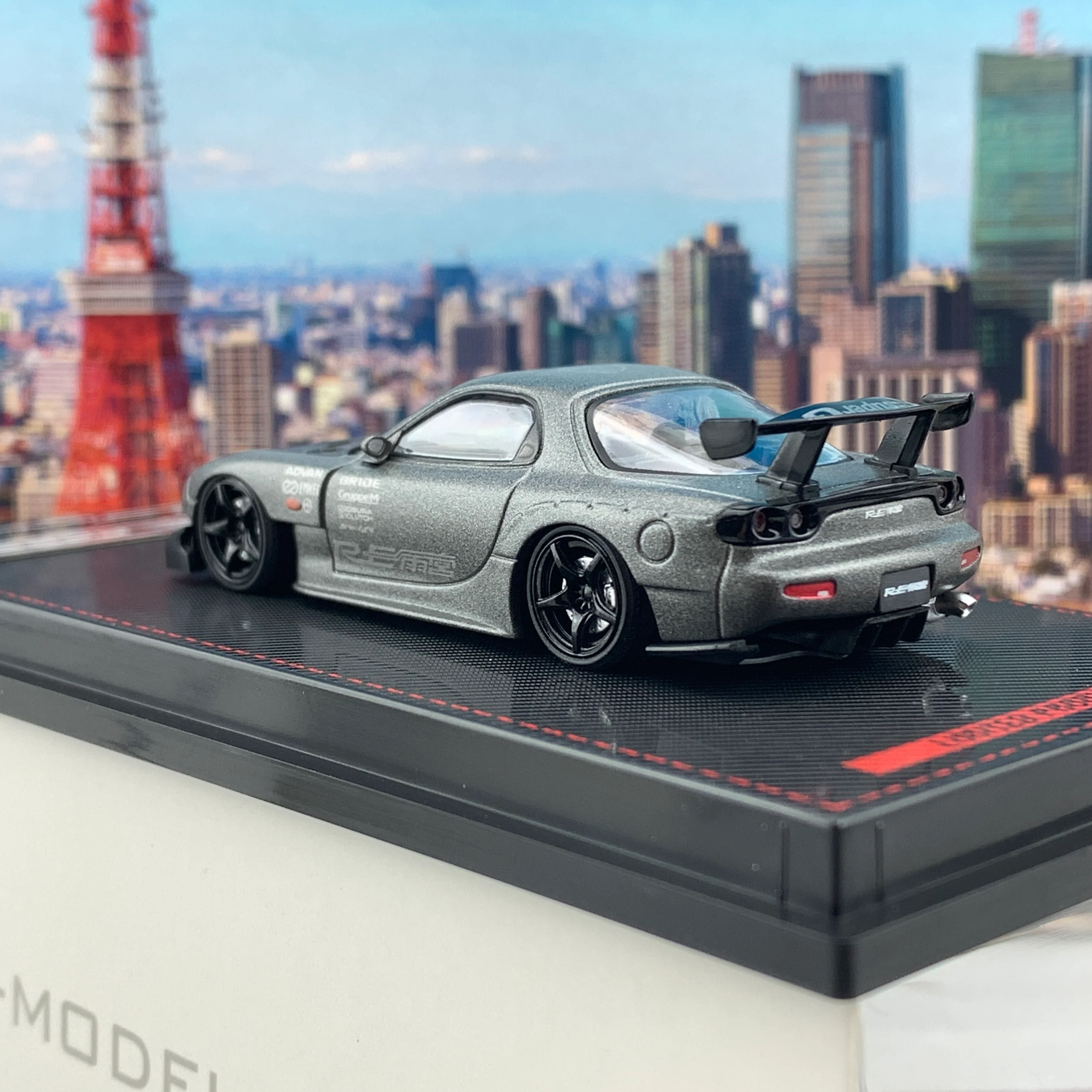 Ignition Model 1/64 Mazda RX7 FD3S RE Amemiya Titanium Gray Tarmac Works Exclusive Edition IG2061 - Image 5