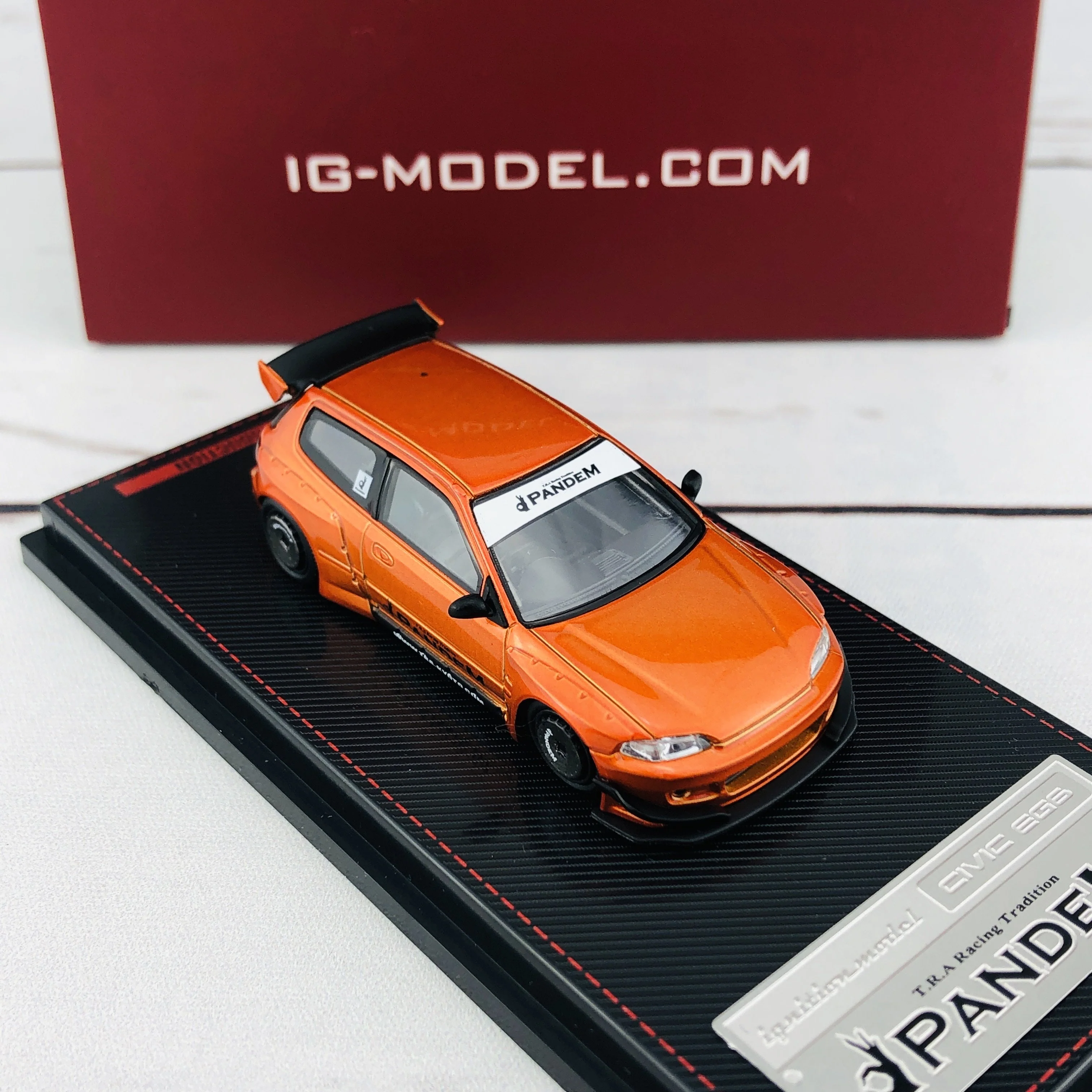 Ignition Model 1/64 Pandem Civic (EG6) Orange Metallic 1702 - Image 6