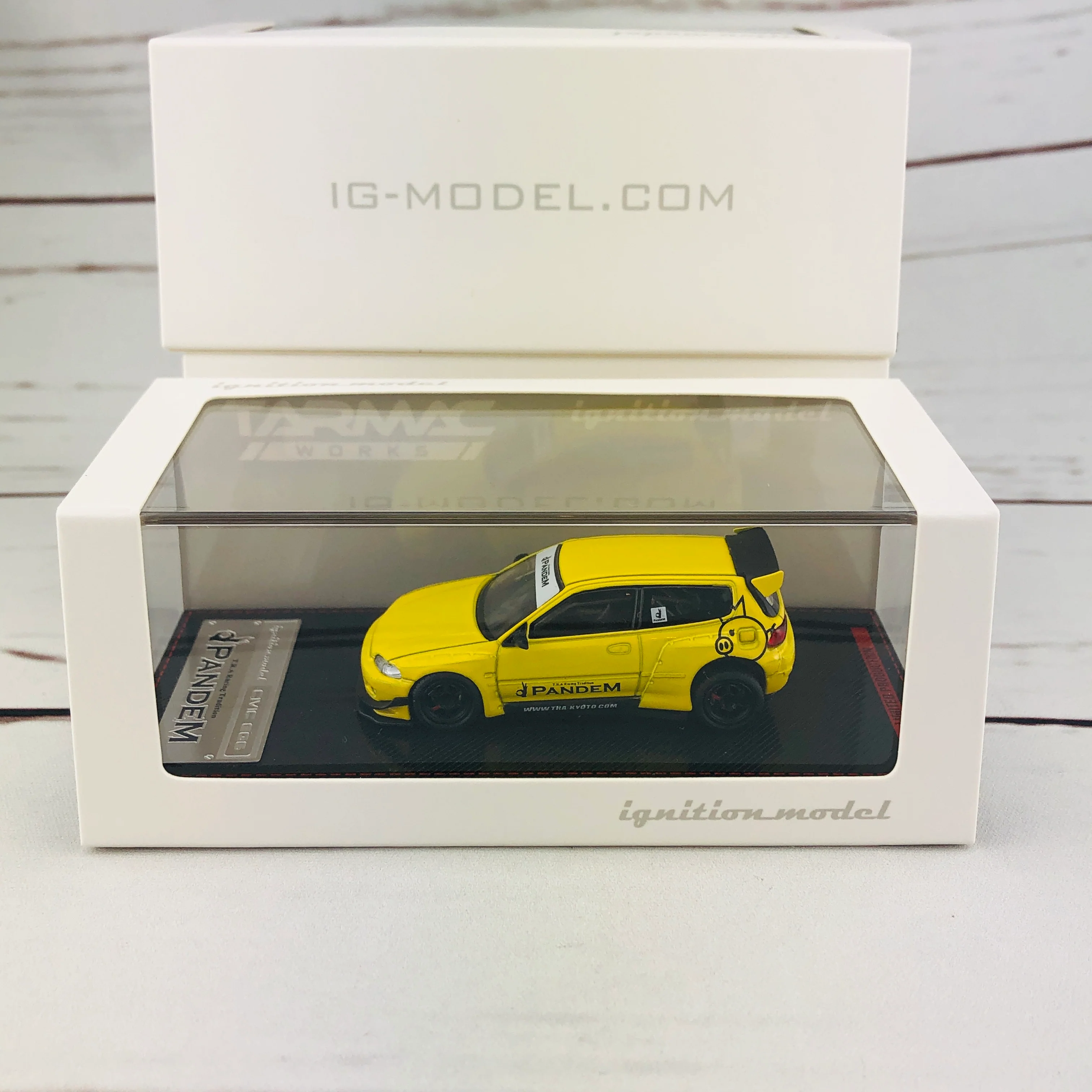 Ignition Model 1/64 Pandem Civic (EG6) Yellow 1416 - Image 8