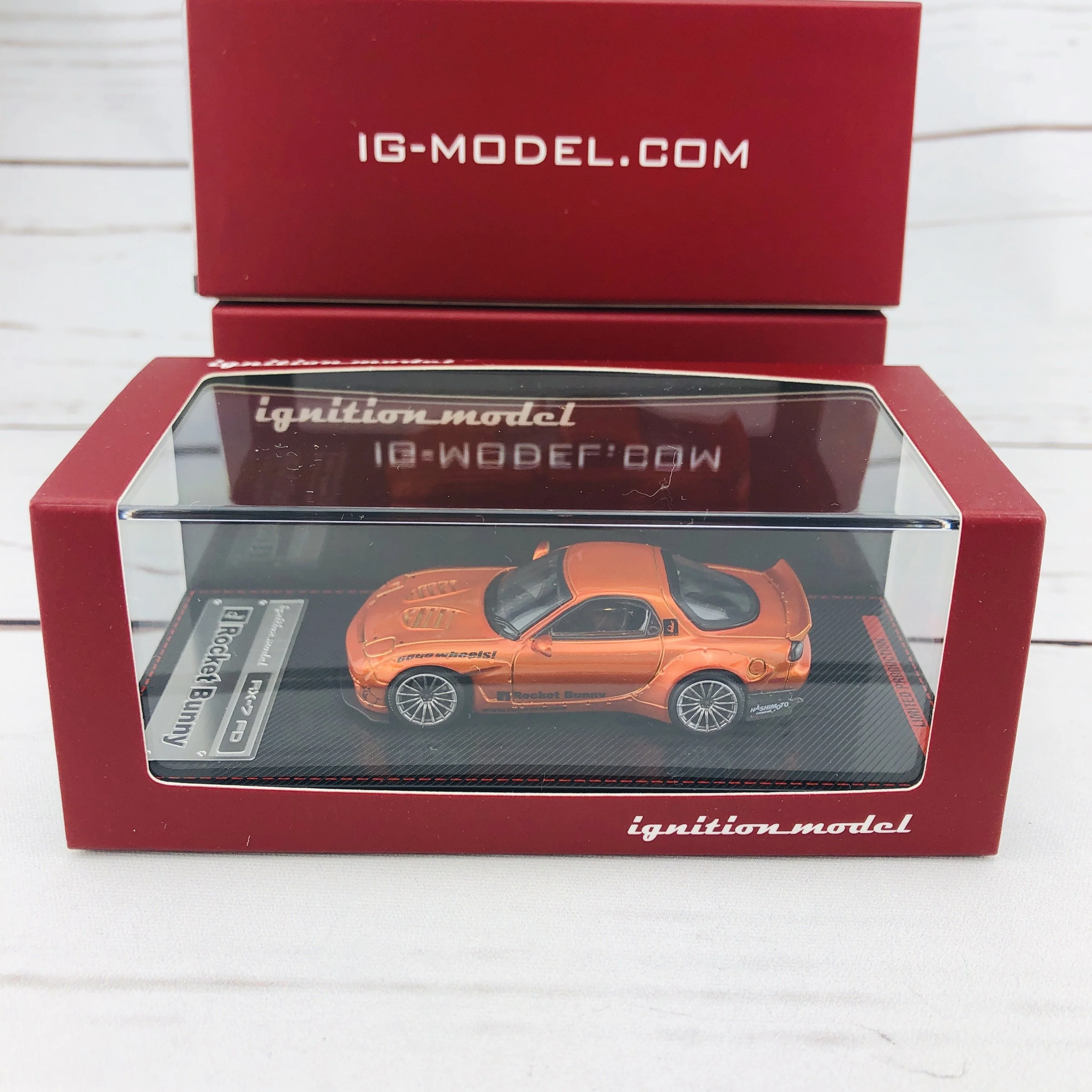Ignition Model 1/64 Rocket Bunny RX7 (FD35) Orange Metallic 1650 - Image 8