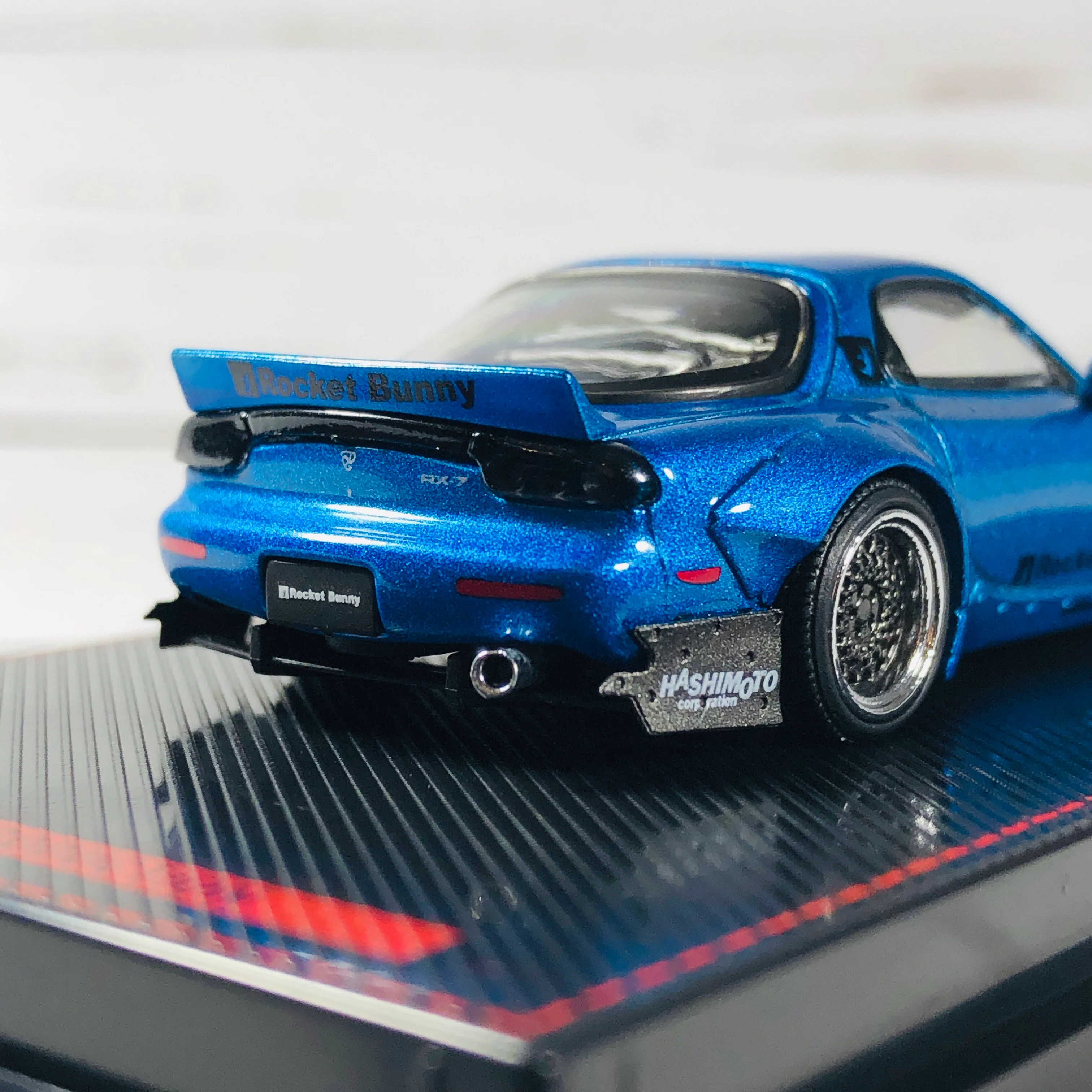 Ignition Model 1/64 Rocket Bunny RX7 (FD3S) Blue Metallic - Tarmac Works Exclusive Color - Image 7