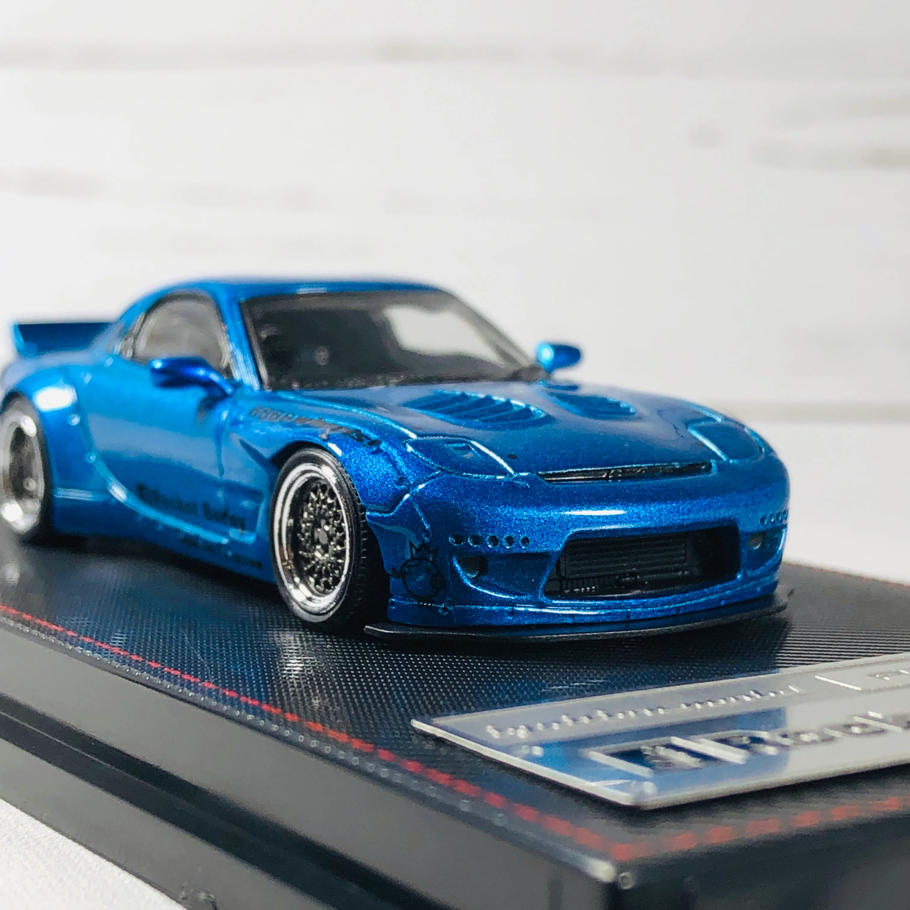 Ignition Model 1/64 Rocket Bunny RX7 (FD3S) Blue Metallic - Tarmac Works Exclusive Color - Image 8