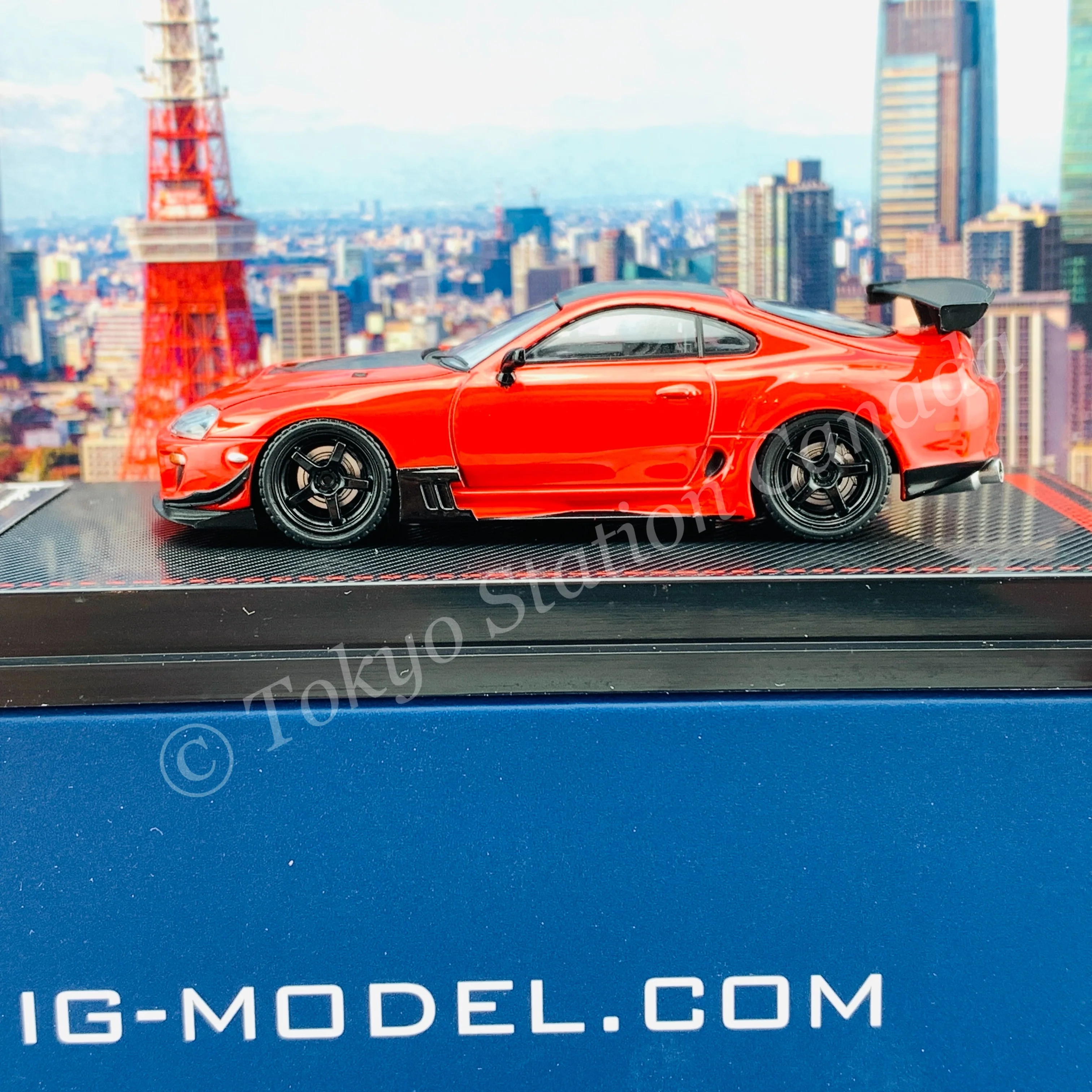 Ignition Model 1/64 Toyota Supra (JZA80) RZ Orido-Street Version RED with Mr. Orido IG2240 - Image 4