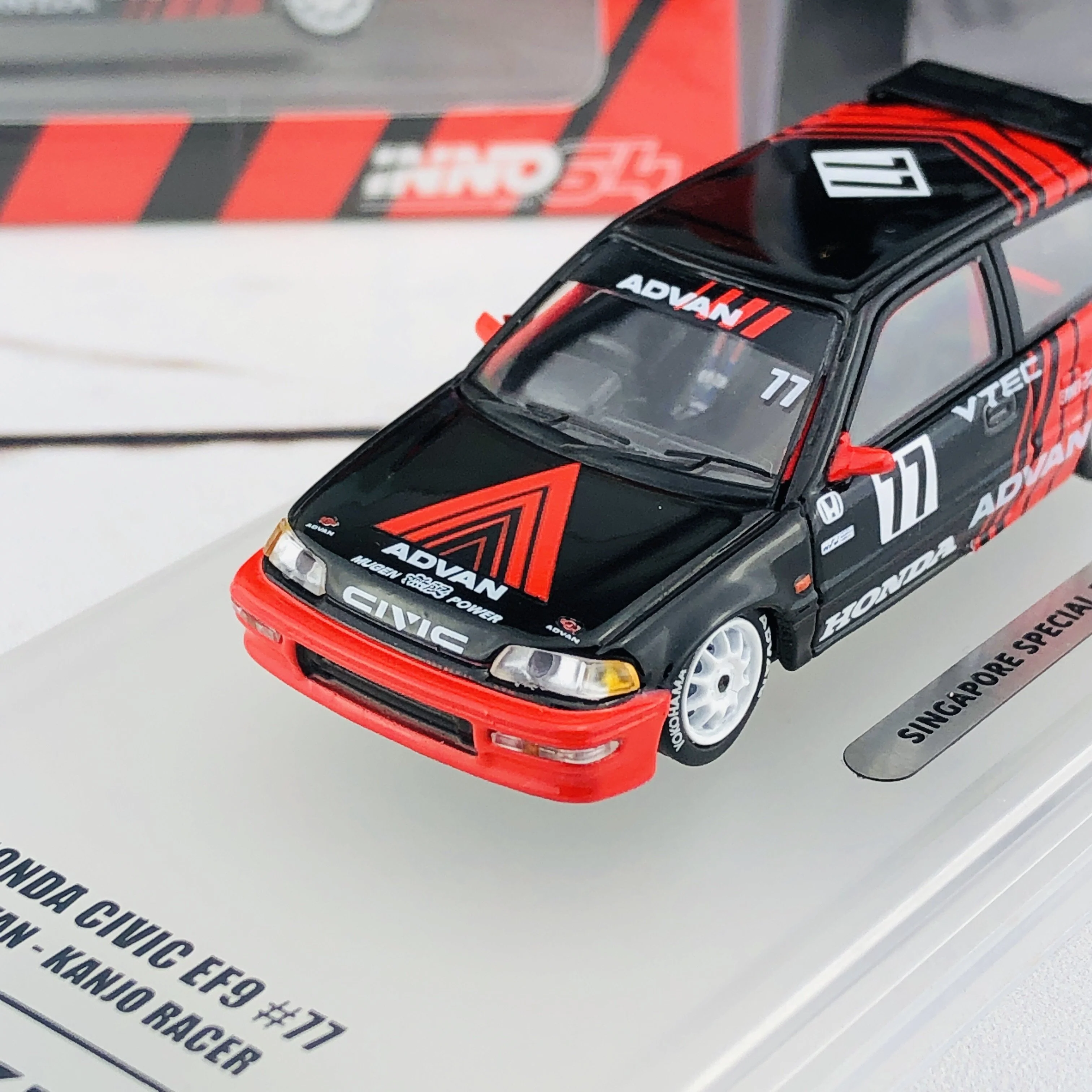 INNO HONDA CIVIC EF9 #77 Advan - Kanjo Racer (Singapore Special Edition) IN64-EF9-ADSGS - Image 3