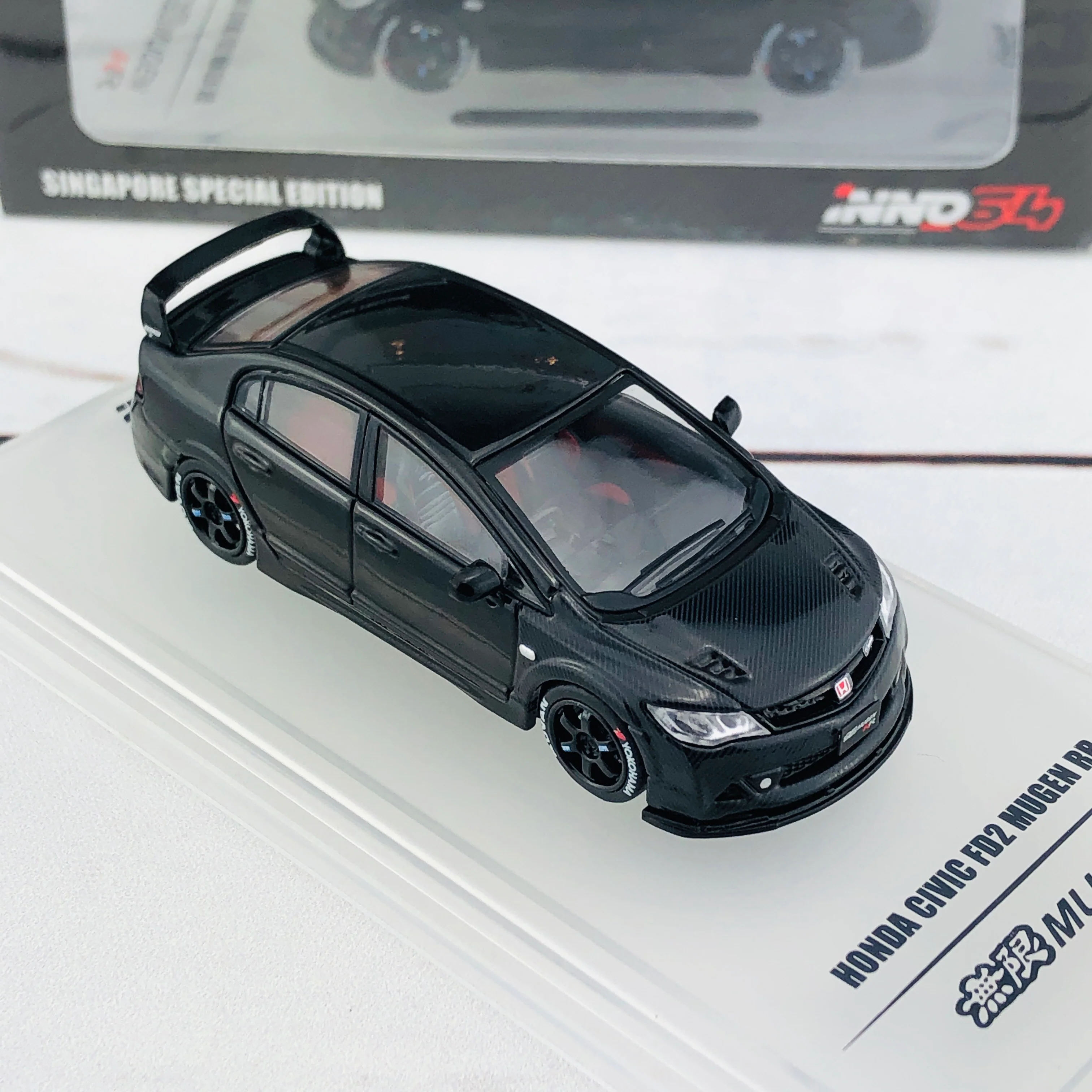 INNO64 1/64 HONDA CIVIC FD2 Mugen RR (Singapore Special Edition) IN64-FD2R-BLSG  **Limited Qty** - Image 7