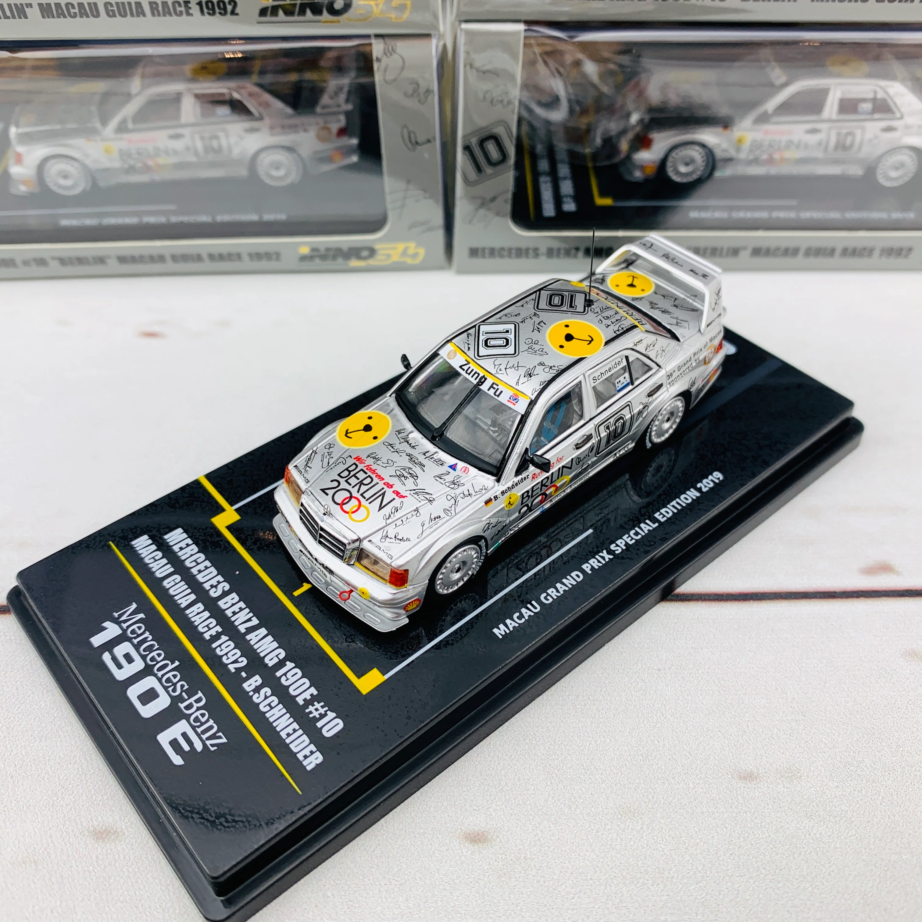 INNO64 1//64 Mercedes Benz AMG 190E 2.5-16 EVO II #10 Berlin - Macau Guia Race 1992 B.Schneider (Macau Guia Race Special Edition 2019) IN64-MGP19-190E - Image 2