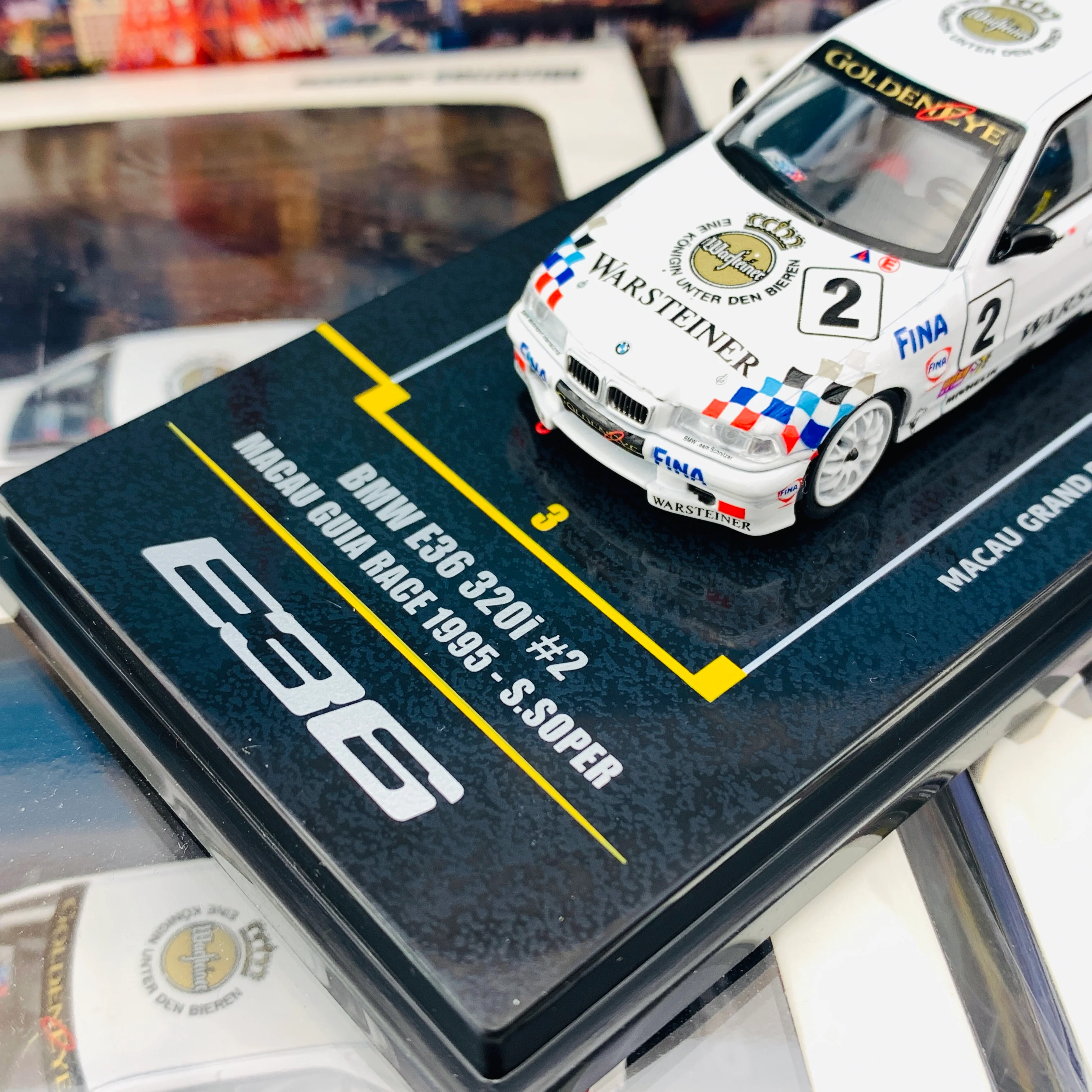 INNO64 1/64 Macau Grand Prix Special Edition 2019 BMW E36 320i #2 Macau Guia Race 1995 - S.Soper IN64-MGP19-320i02 - Image 3