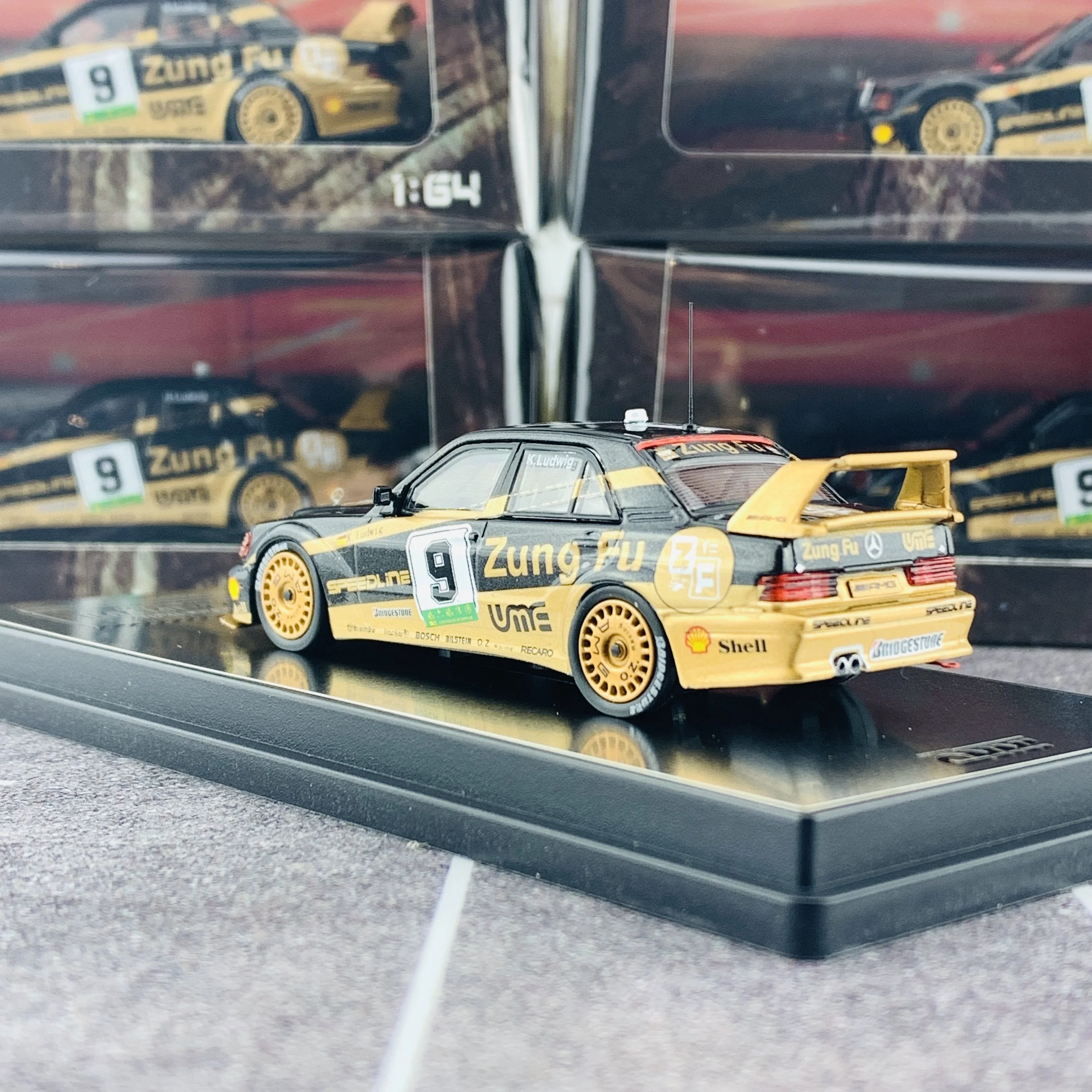 INNO x POPRACE Mercedes Benz AMG 190E 2.5-16 EVO II #9 "Zung Fu" - Macau Guia Race 1991 PR64-190-91M09 - Image 4
