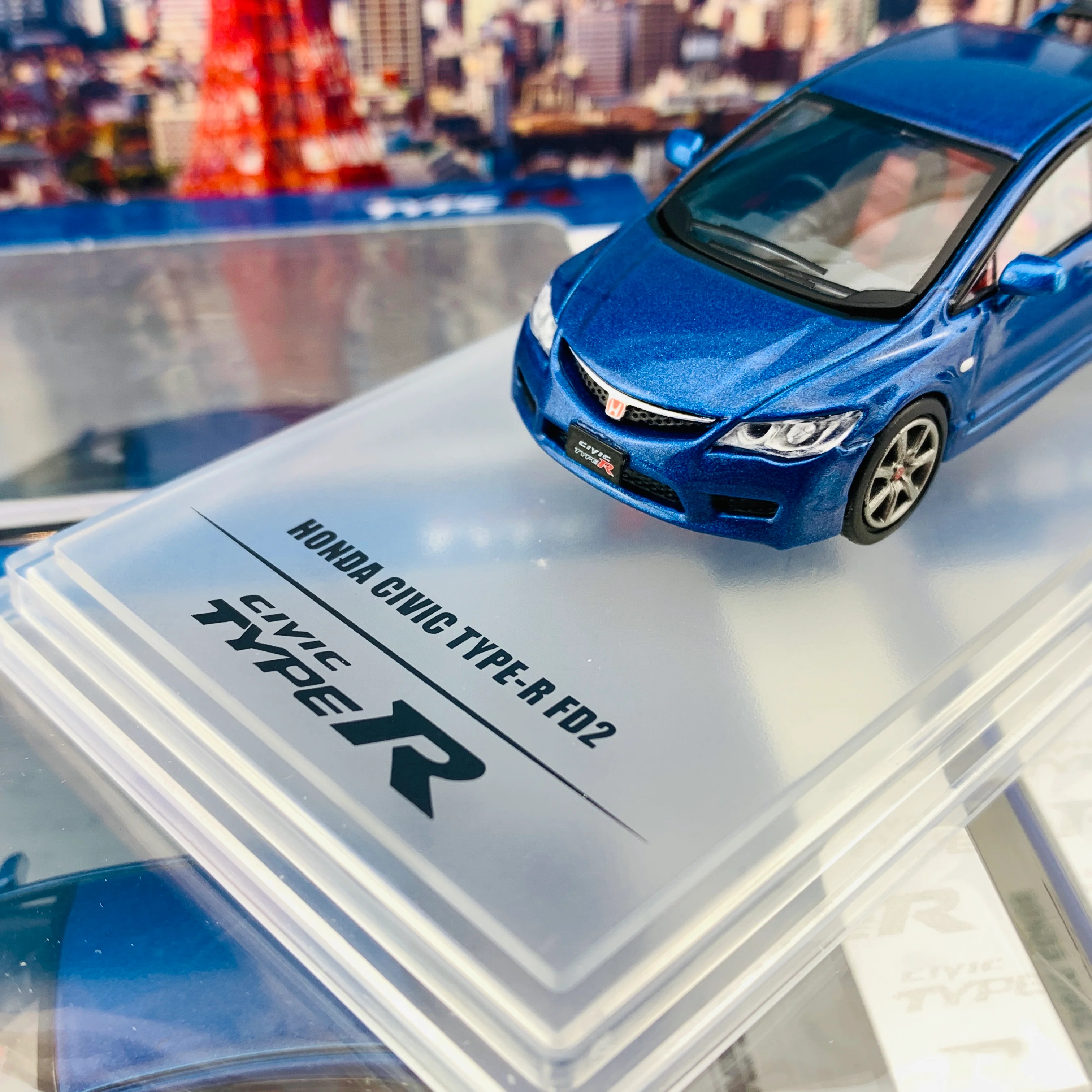 INNO64 1/64 Honda Civic Type-R FD2 BLUE IN64-FD2-BLUE - Image 3