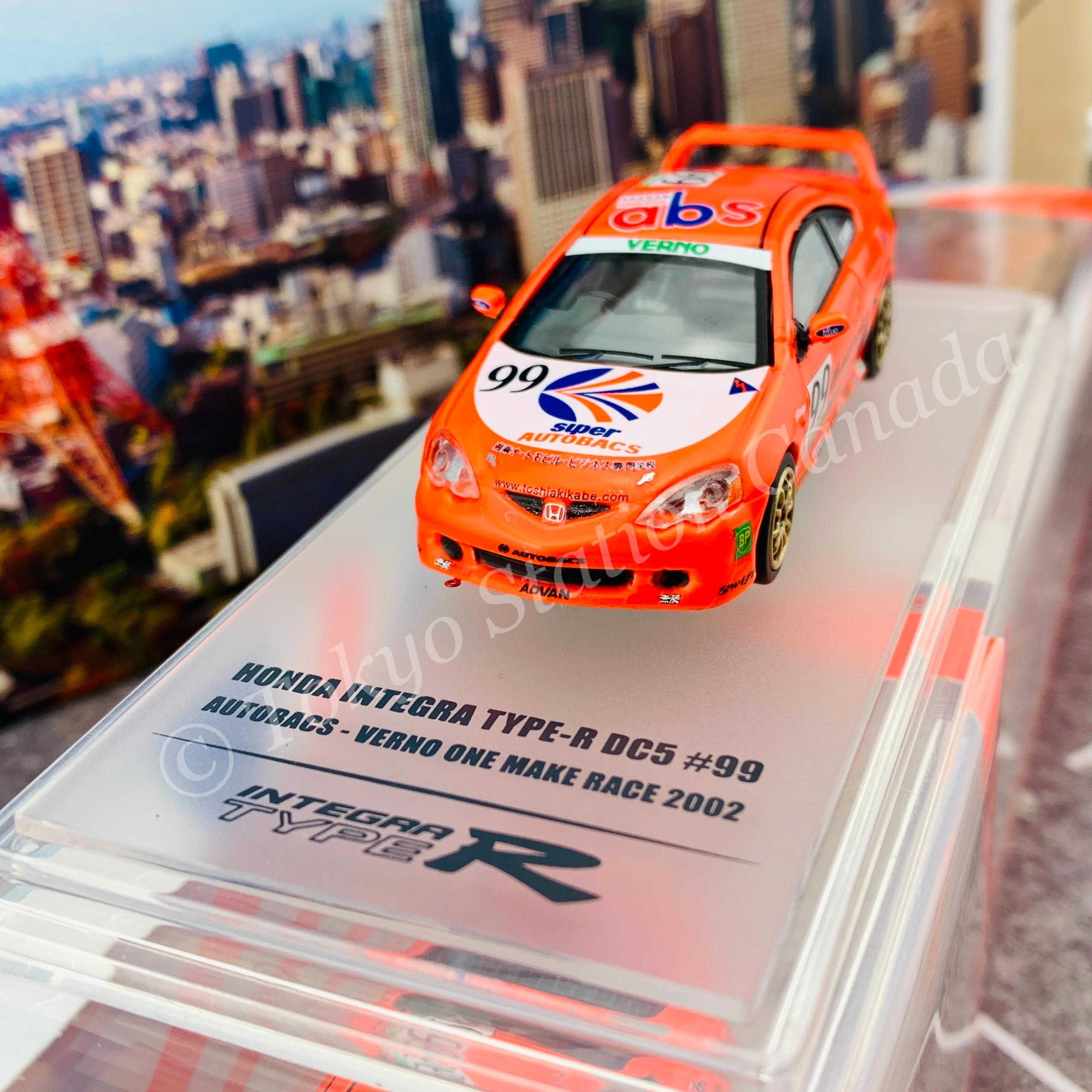 INNO64 1/64 Honda Integra Type-R DC5 #99 AUTOBACS JAPAN ONE MAKE RACE 2002 IN64-DC5-AB - Image 3