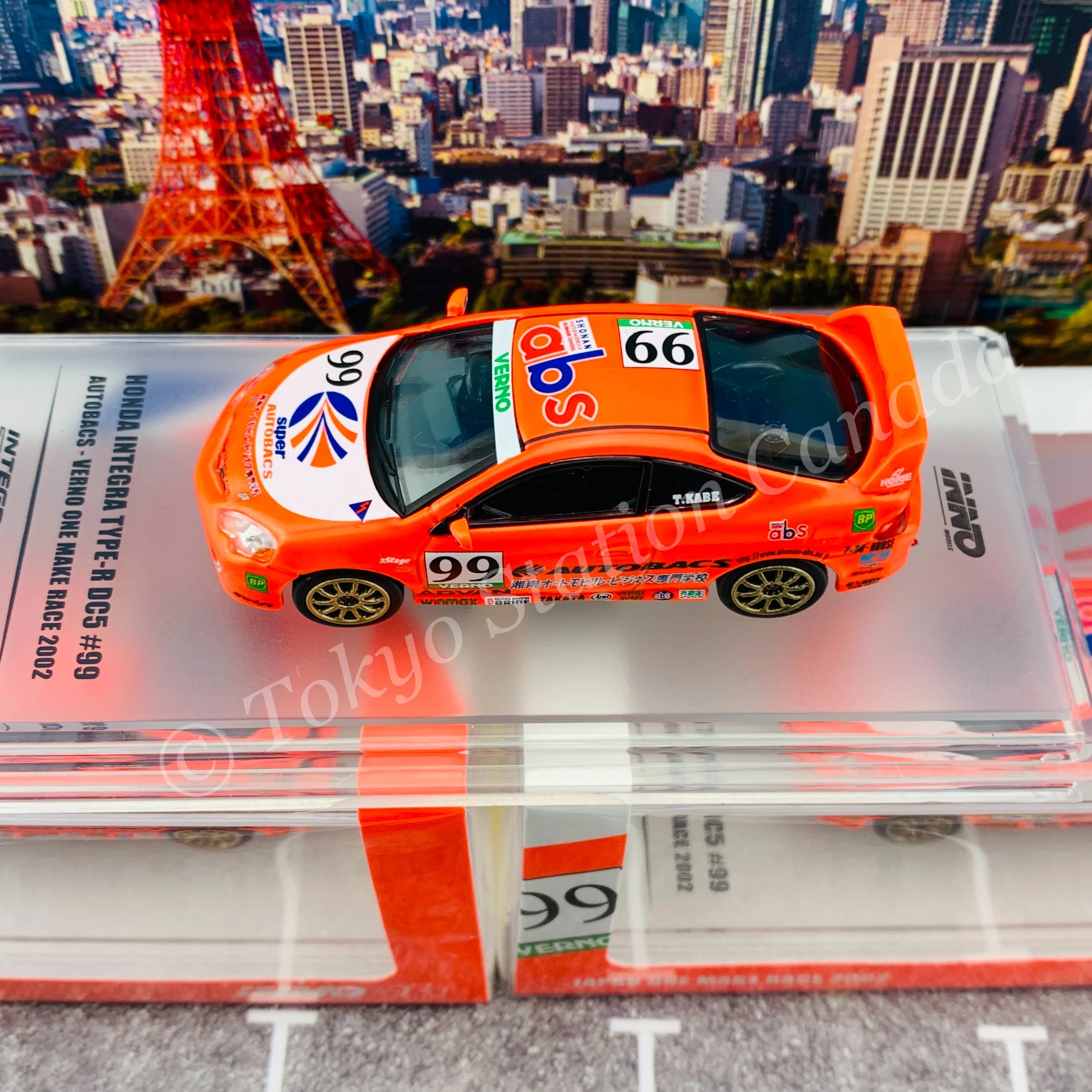 INNO64 1/64 Honda Integra Type-R DC5 #99 AUTOBACS JAPAN ONE MAKE RACE 2002 IN64-DC5-AB - Image 5