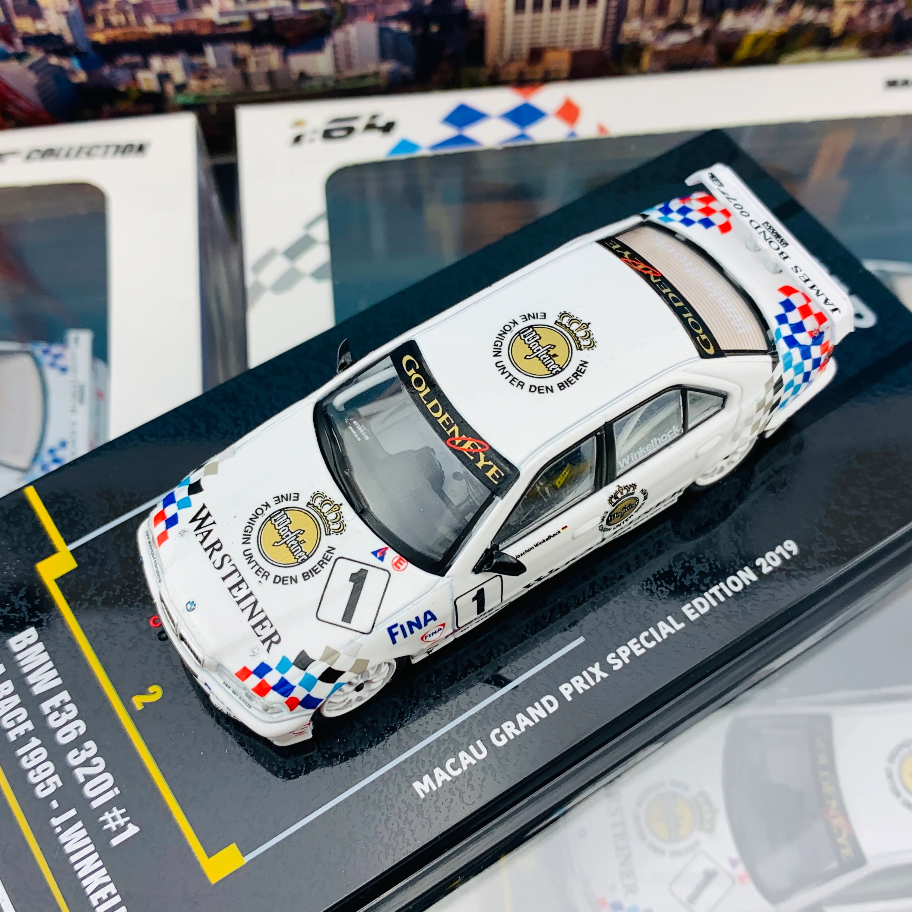 INNO64 1/64 Macau Grand Prix Special Edition 2019 BMW E36 320i #1 Macau Guia Race 1995 - J.Winkelhock IN64-MGP19-320i01 - Image 4