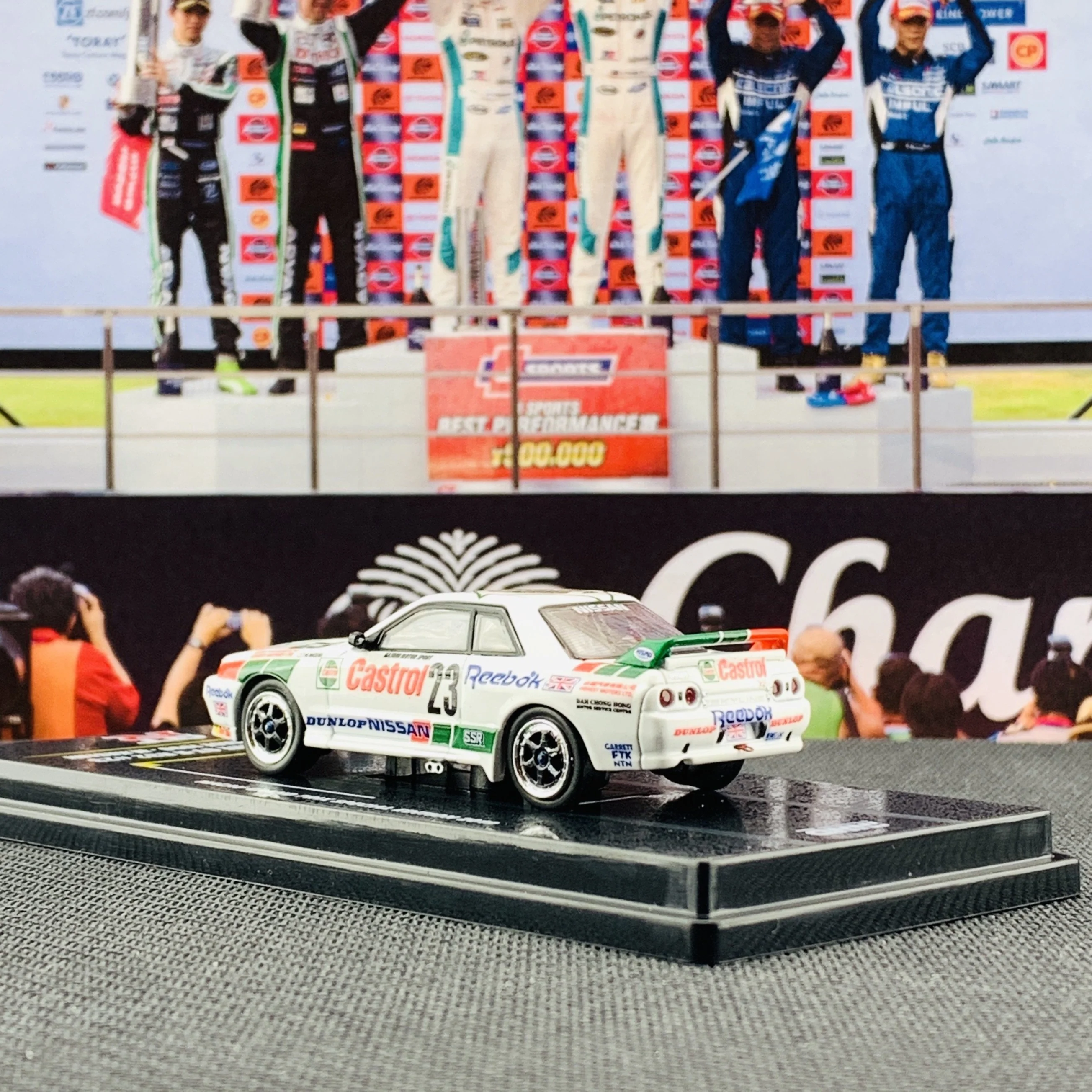 INNO64 1/64 Macau Grand Prix Special Edition Nissan Skyline GTR R32 #23 Macua Guia Race 1990 - M.Hasemi IN64-MGP19-R3202 - Image 3