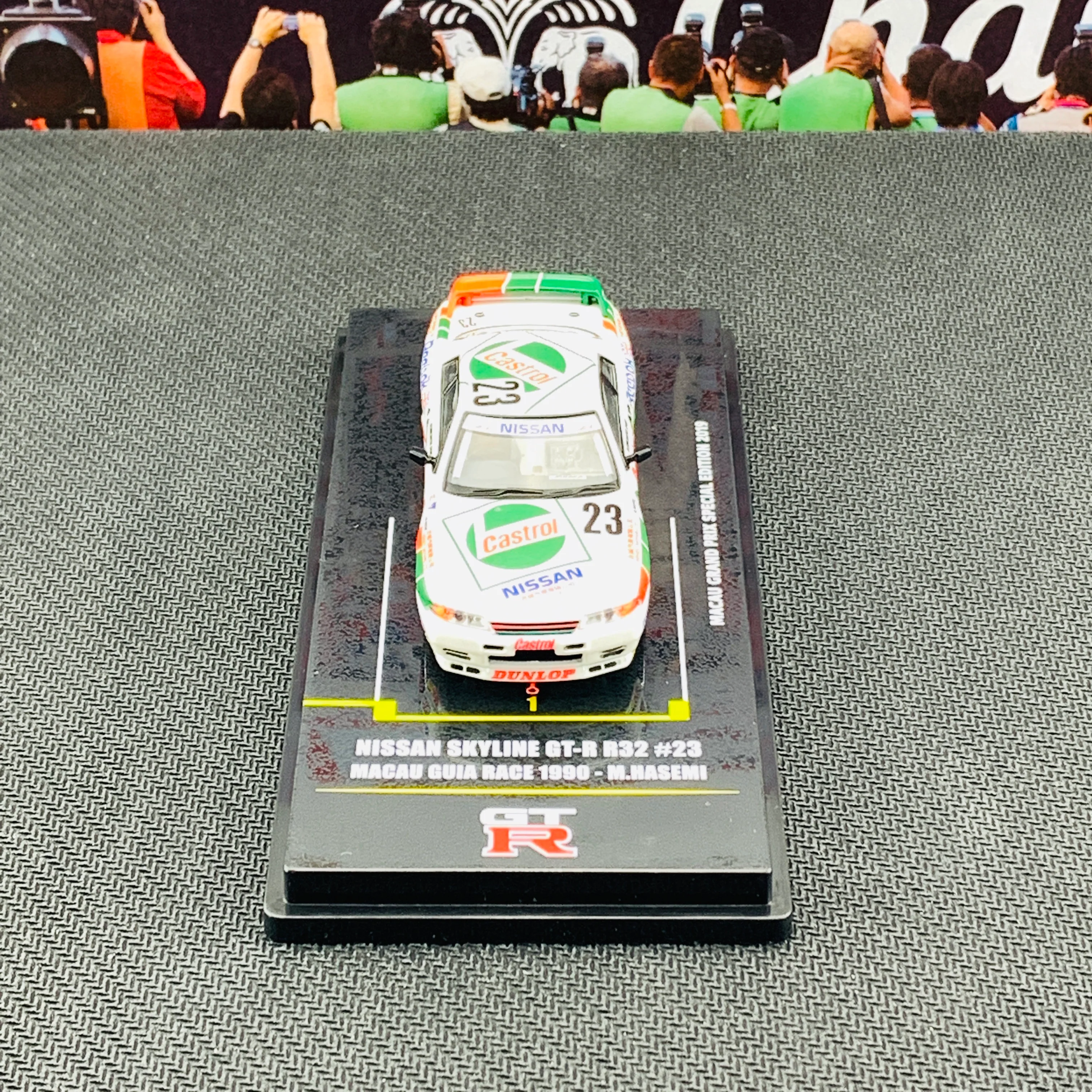 INNO64 1/64 Macau Grand Prix Special Edition Nissan Skyline GTR R32 #23 Macua Guia Race 1990 - M.Hasemi IN64-MGP19-R3202 - Image 5