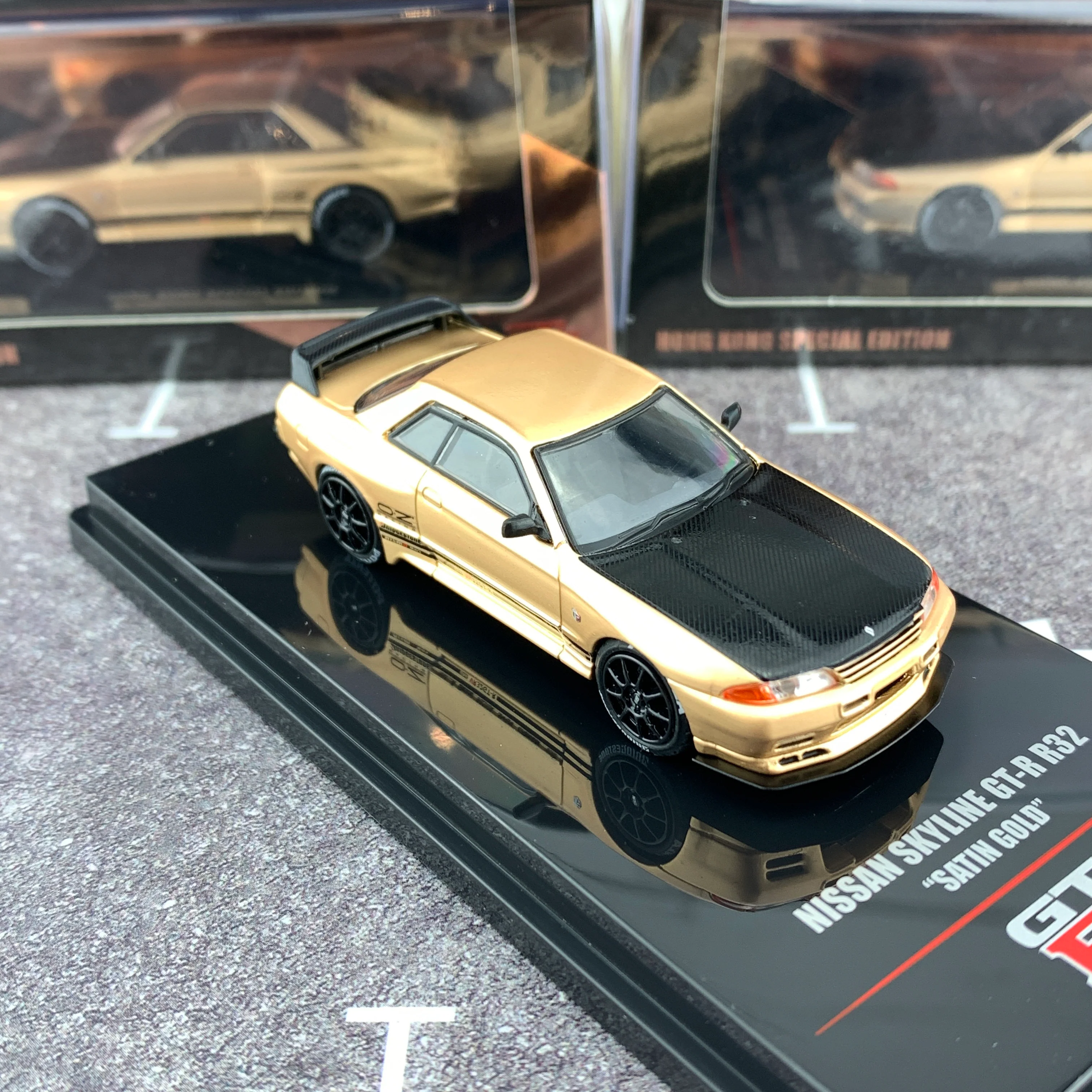 INNO64 1/64 NISSAN SKYLINE GTR R32 Satin Gold Hong Kong Special Edition IN64-R32-SGHS - Image 5